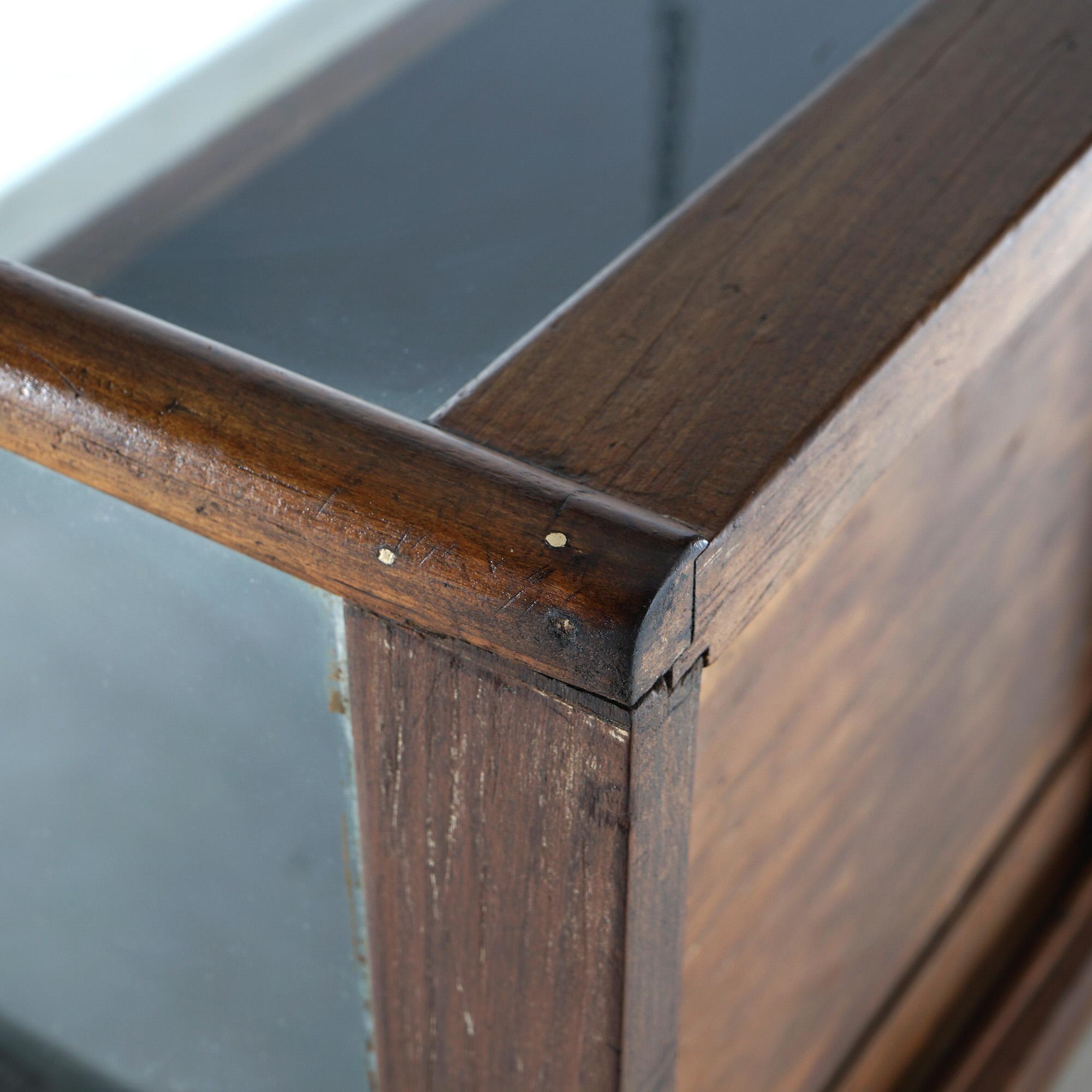 Antique Country Store Walnut Table Top Mirrored Display Case Circa 1900 1