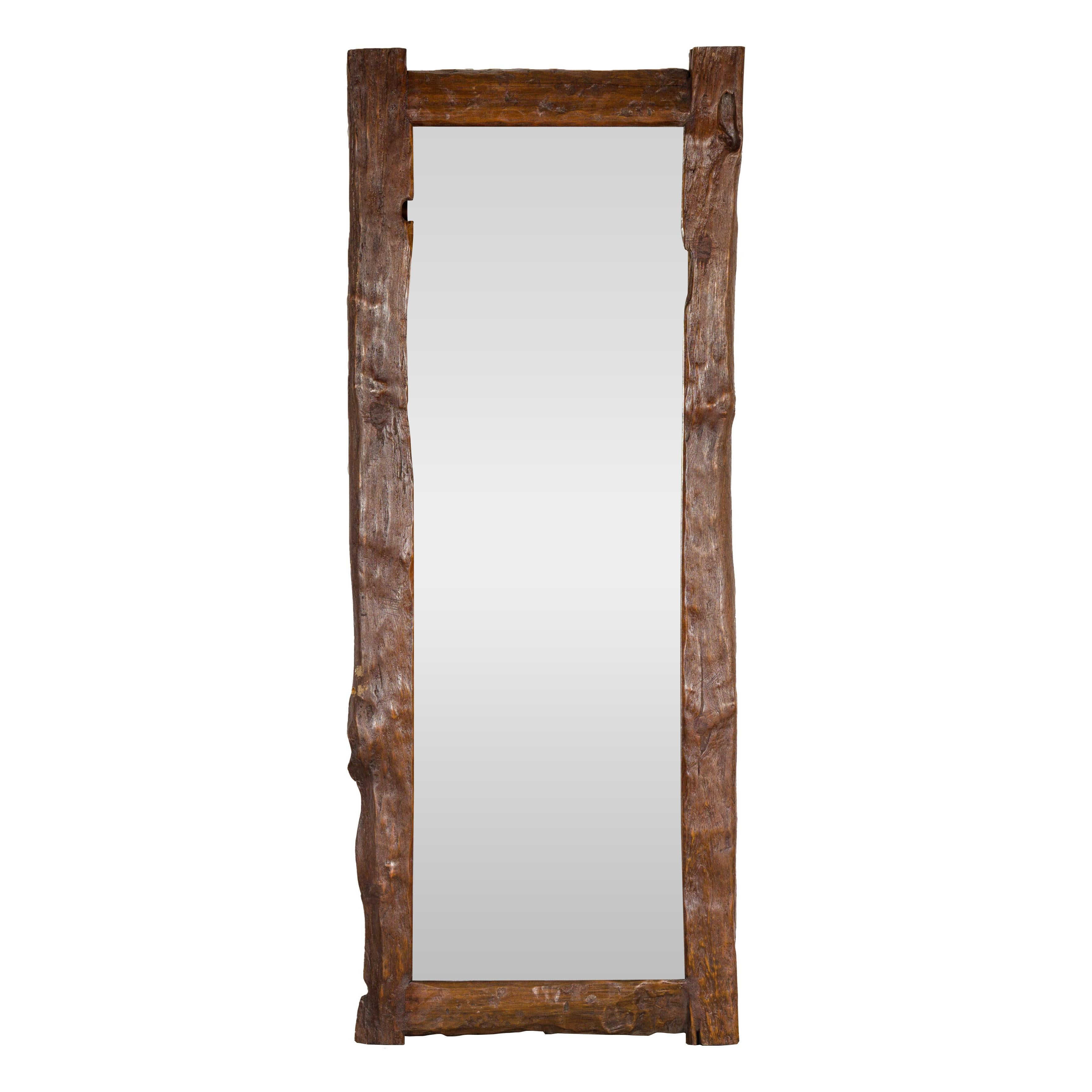 Antique Country Style Driftwood Made into Full Length Mirror, Rustic Character For Sale 6