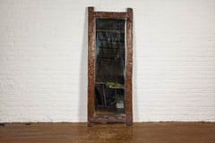 Madera de deriva antigua de estilo rústico convertida en espejo de cuerpo entero, carácter rústico