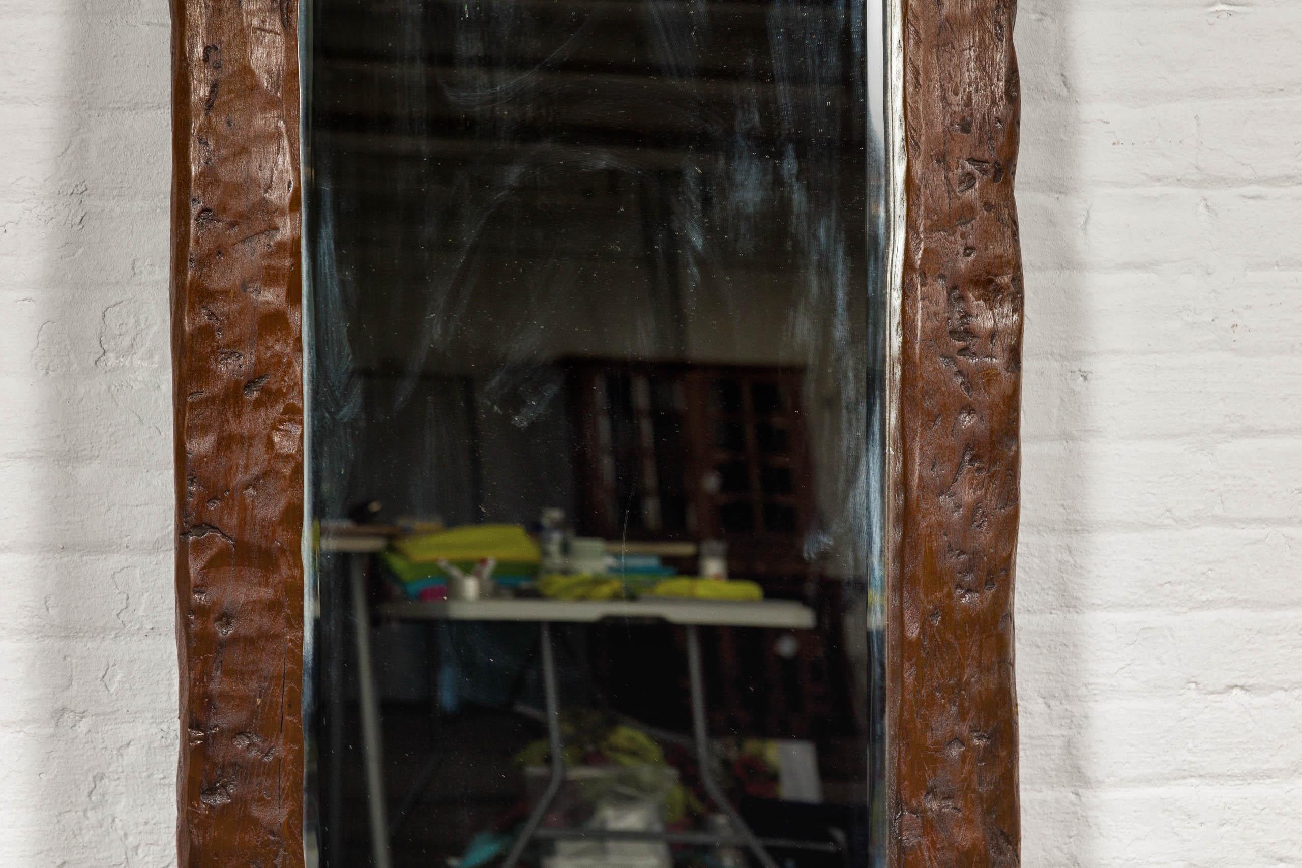 Antique Country Style Driftwood Made into Full Length Mirror, Rustic Character For Sale 1