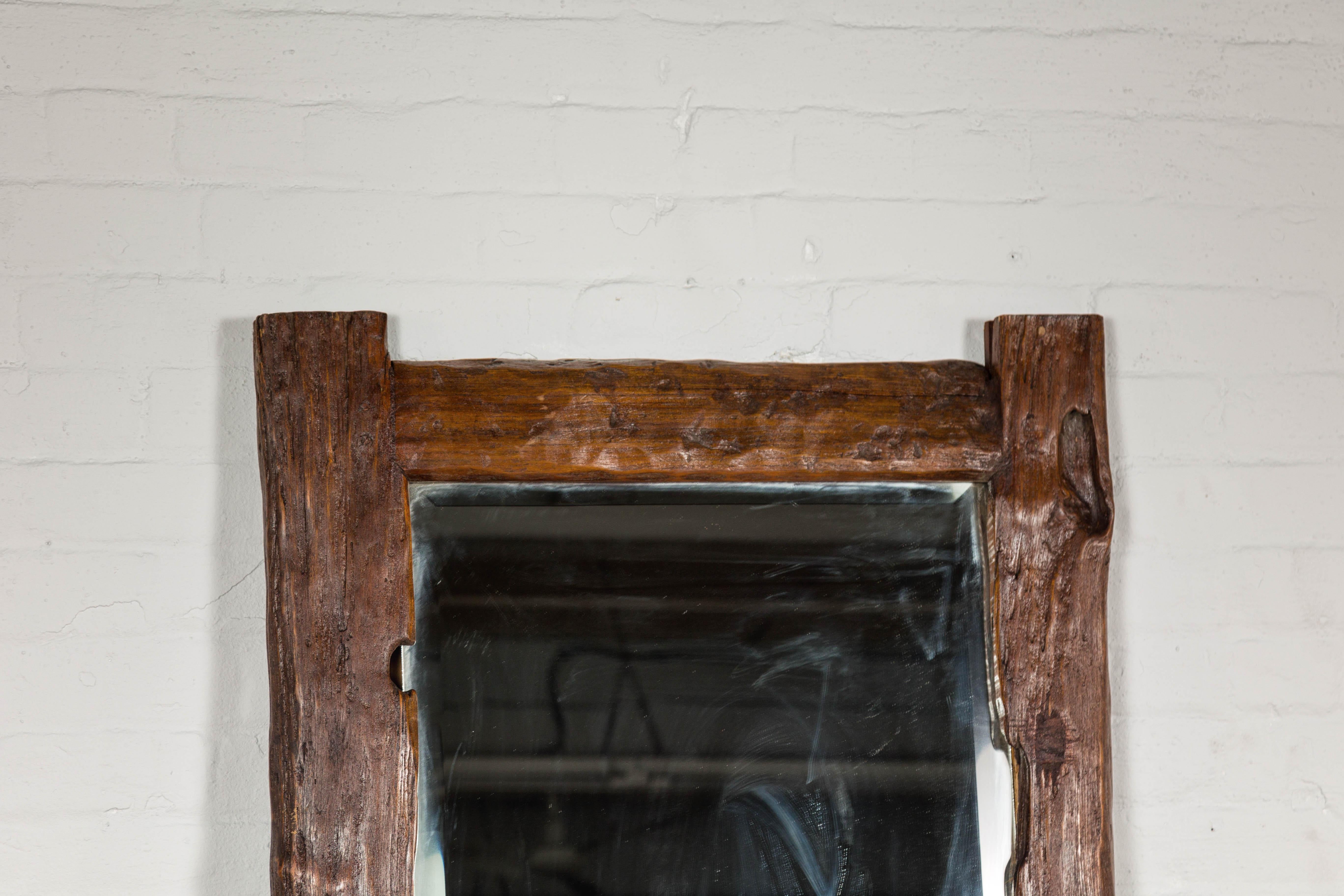 Antique Country Style Driftwood Made into Full Length Mirror, Rustic Character For Sale 1