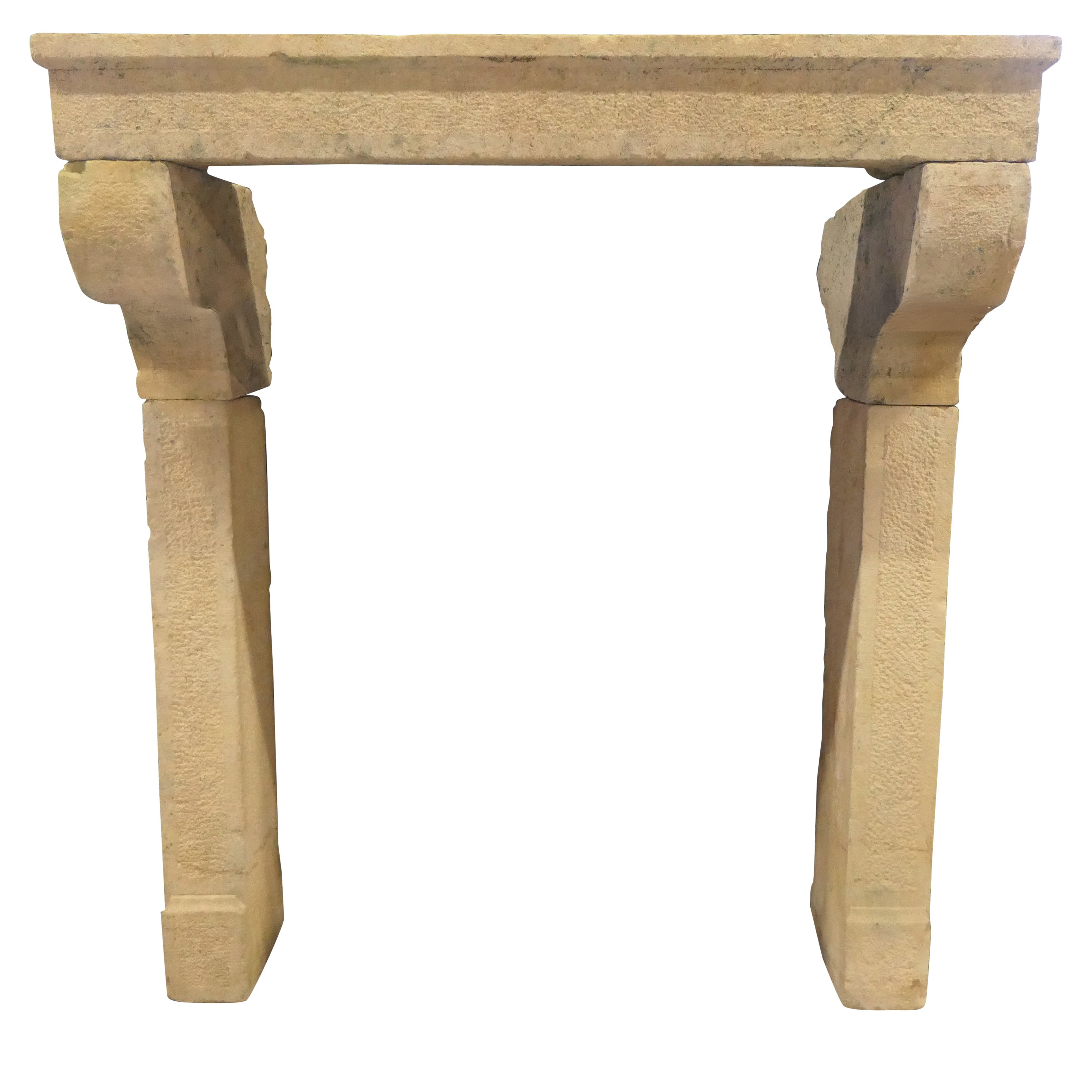 Antique country-style natural stone mantel