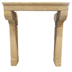 Antique country-style natural stone mantel