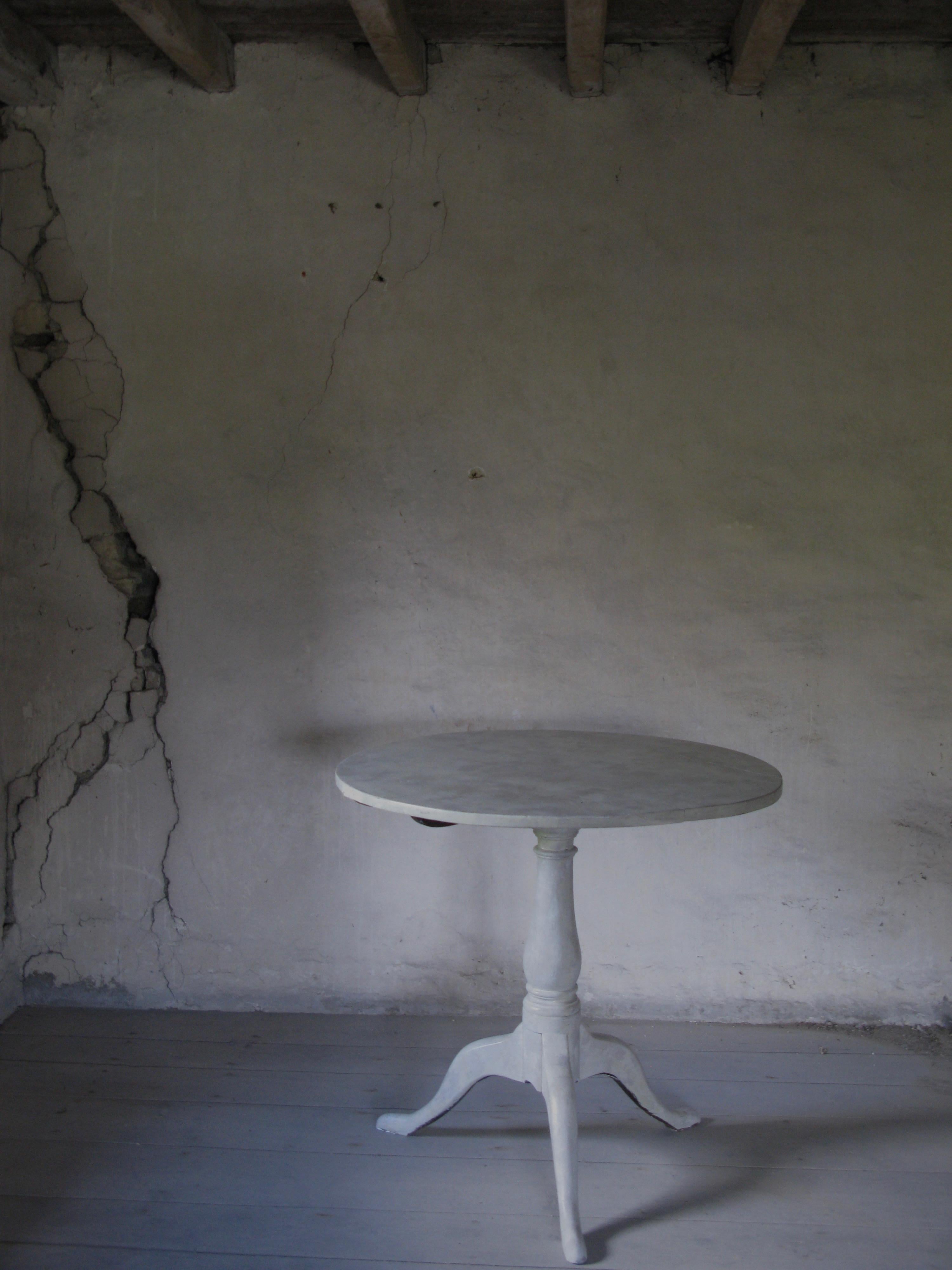 British Antique Country Table, Tripod, English, Oak, Painted Table