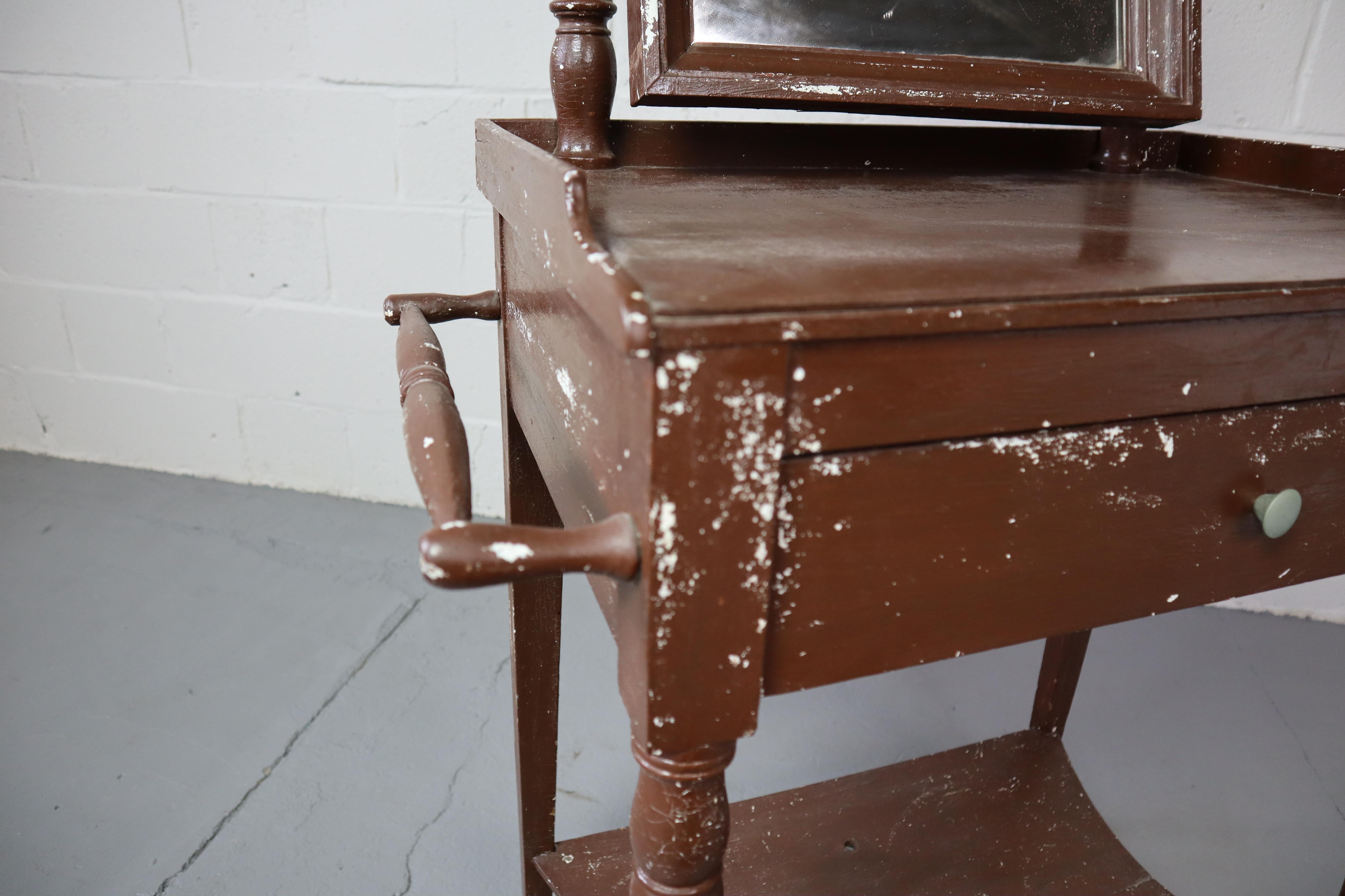 Hand-Painted Antique Countryhouse Dressing Table