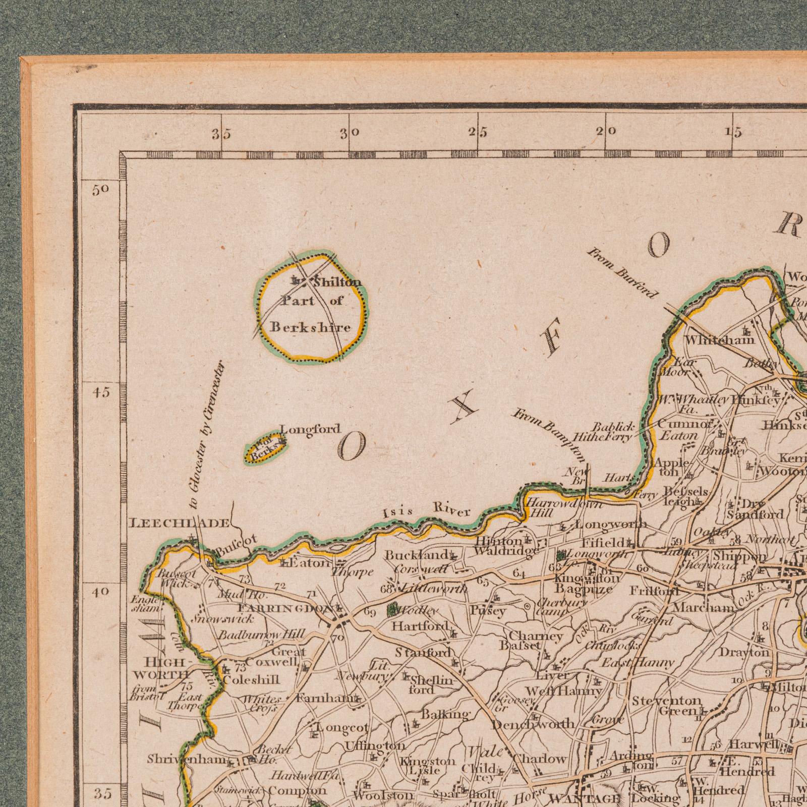 Antique County Map, Berkshire, English, Framed, Cartography, John Cary, C.1790 For Sale 1