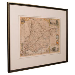 Antike County-Karte, Essex, Englisch, gerahmt, kartographisches Interesse, viktorianisch