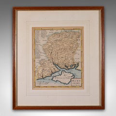 Antique County Map, Hampshire, English, Framed Cartography, Robert Morden, 1700