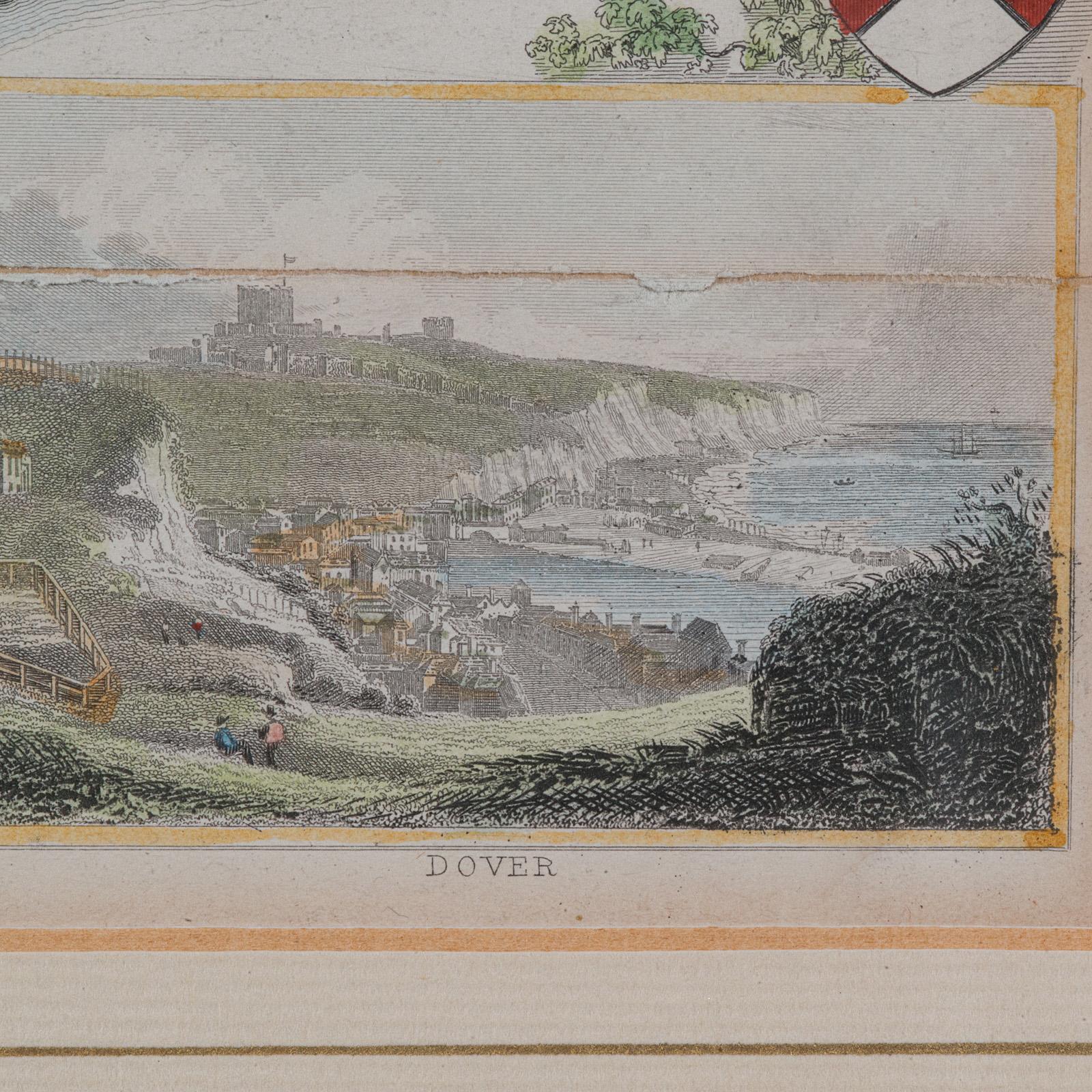 Antike County Karte, Kent, Englisch, Gerahmt, Lithographie, Kartographie, Viktorianisch im Angebot 4