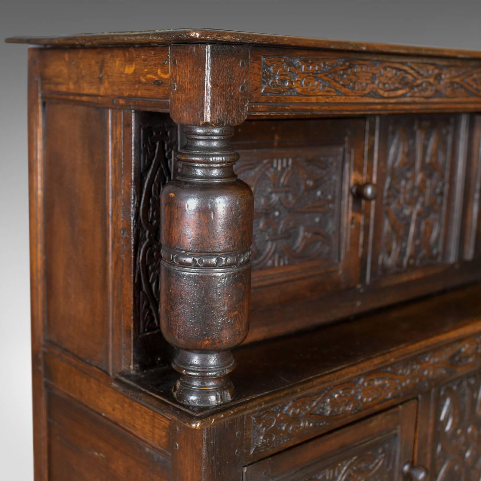 antique english oak sideboard