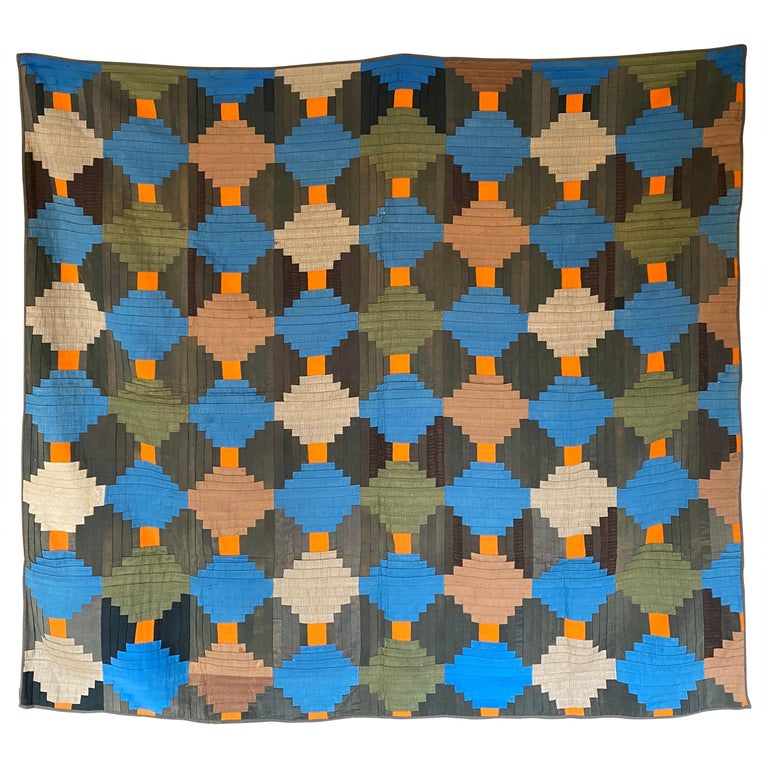 Antique Courthouse Steps Quilt For Sale at 1stDibs