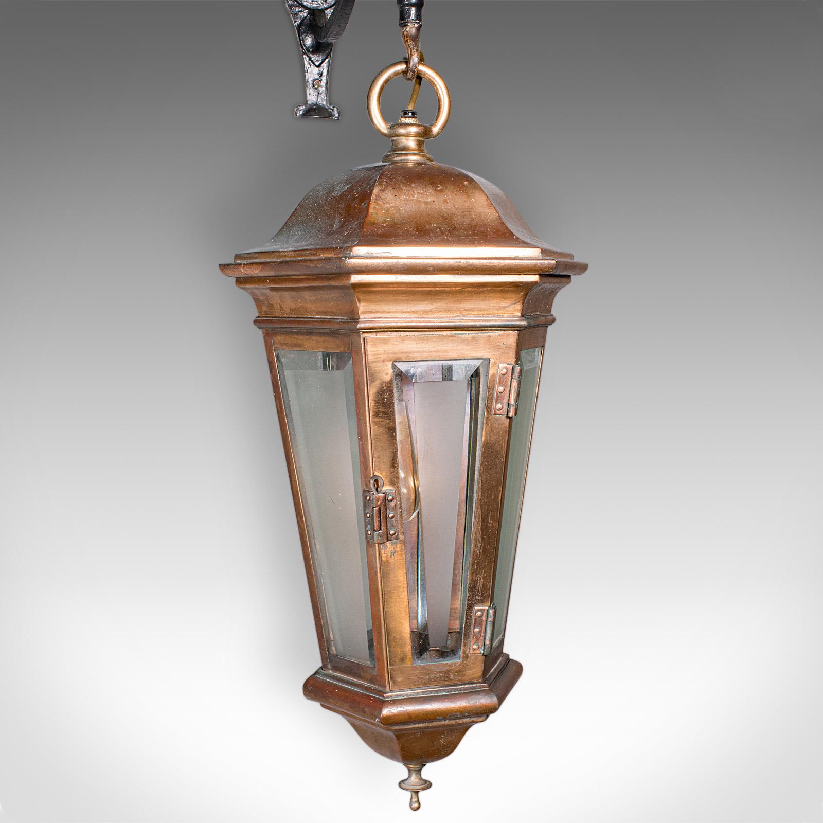 Antique Courtyard Light, English, Bronze, Wrought Iron, Carriage Lamp, Victorian im Angebot 2