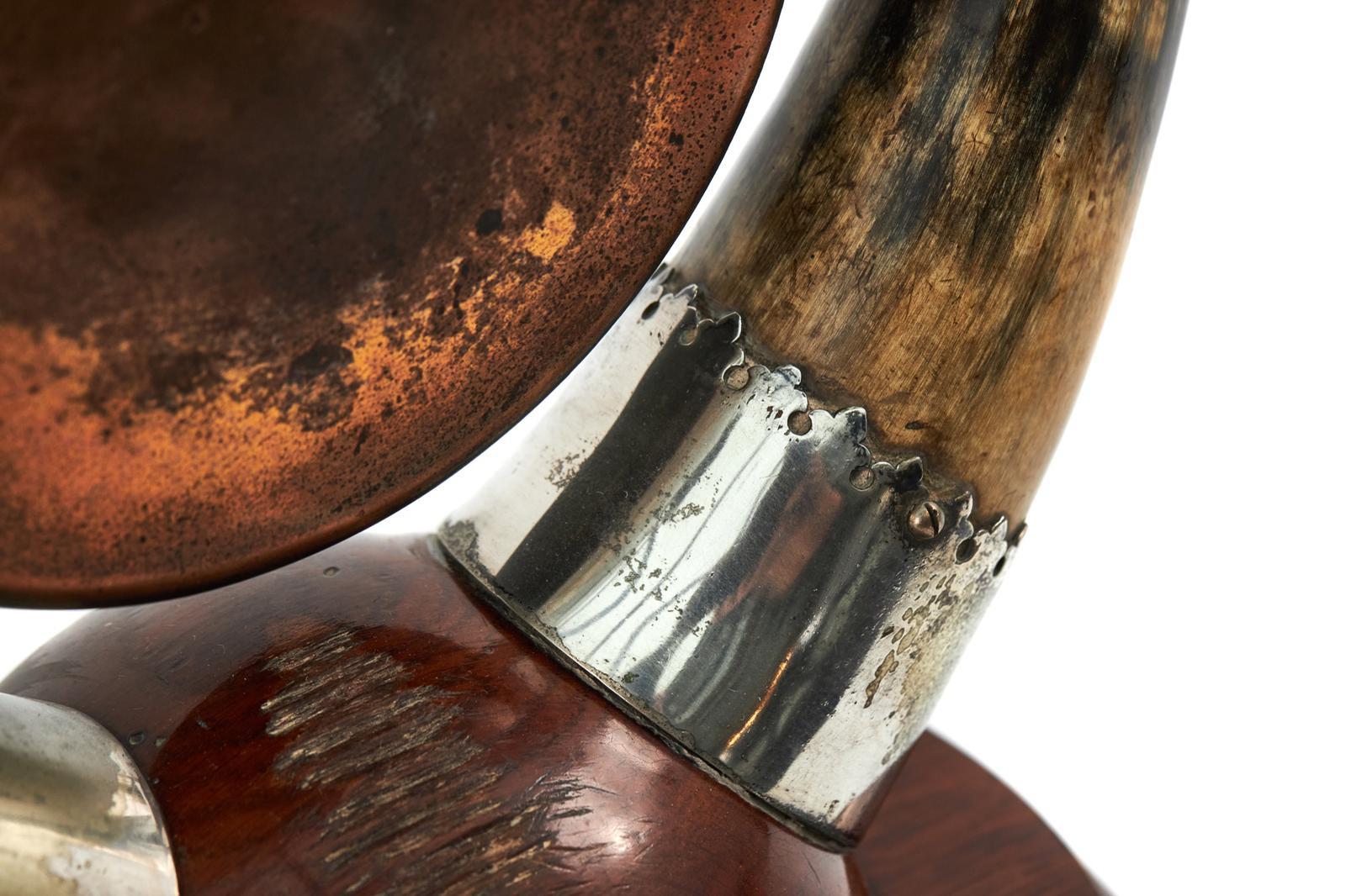 20th Century Antique Cow Horn Table Gong For Sale
