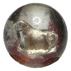 Antique Cow Sulphide Toy Marble - unpolished - German 19th Century
