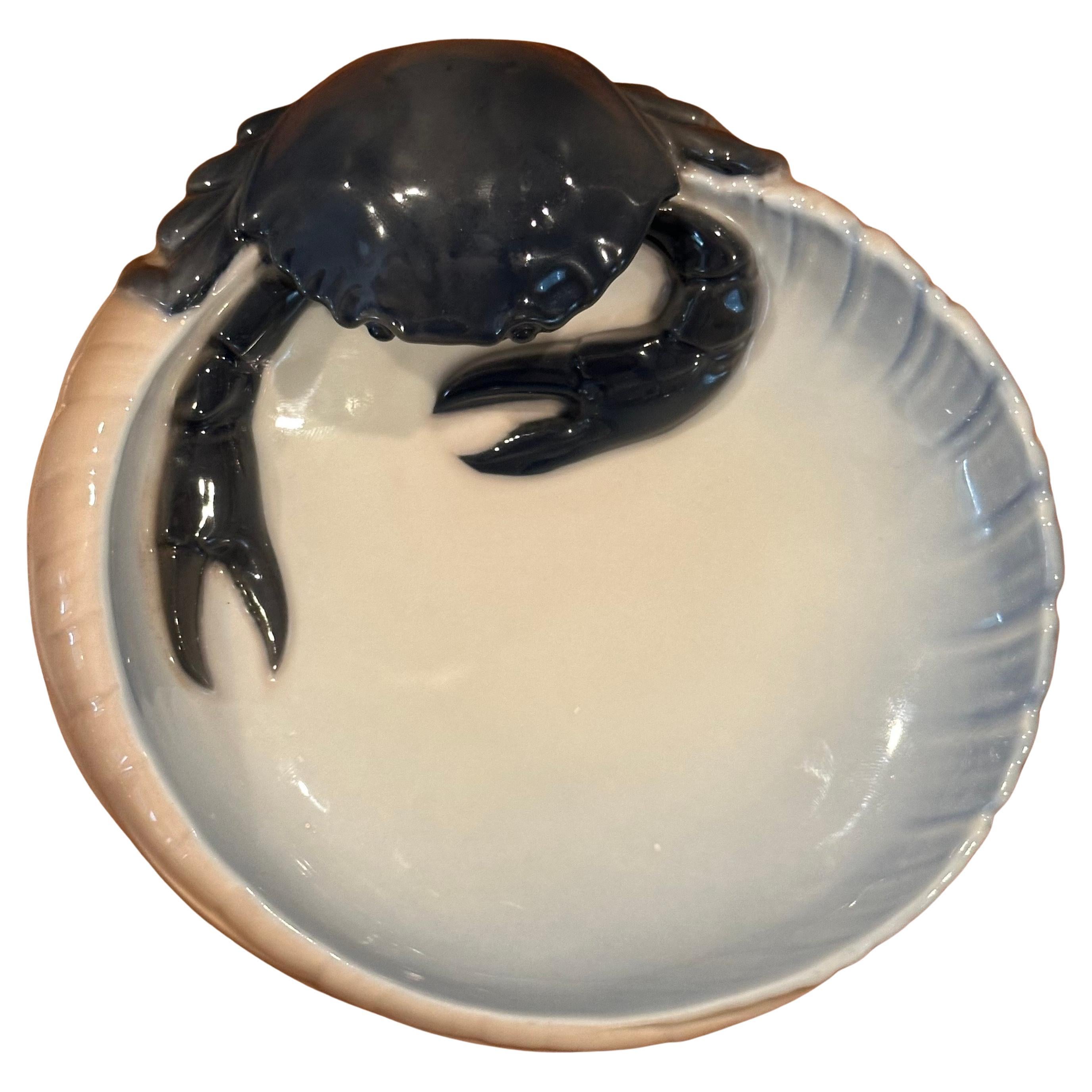 Glazed Antique Crab Bowl by Jorgen Balslov for Royal Copenhagen For Sale