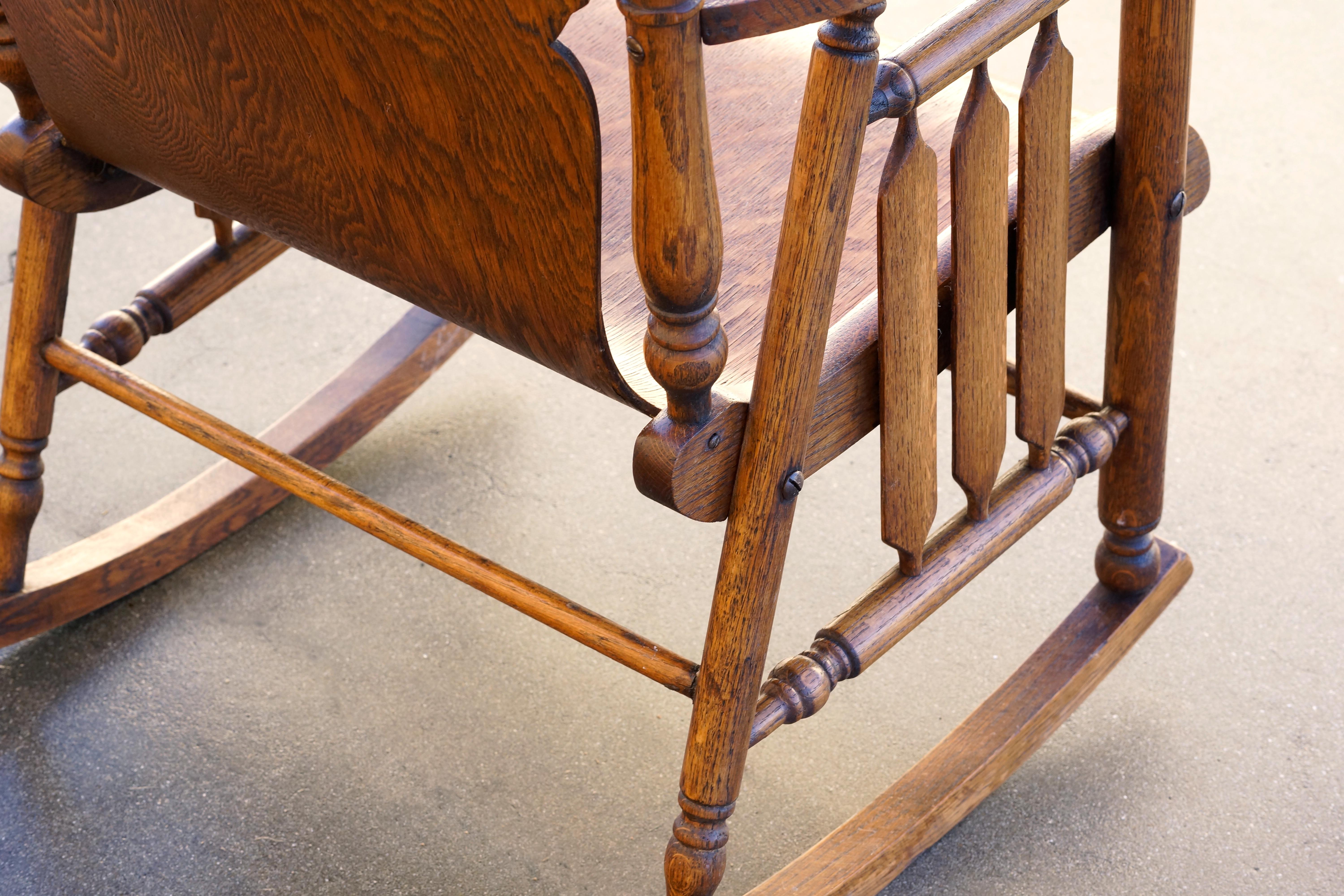 American Craftsman Antique Craftsman Bentwood Rocking Chair