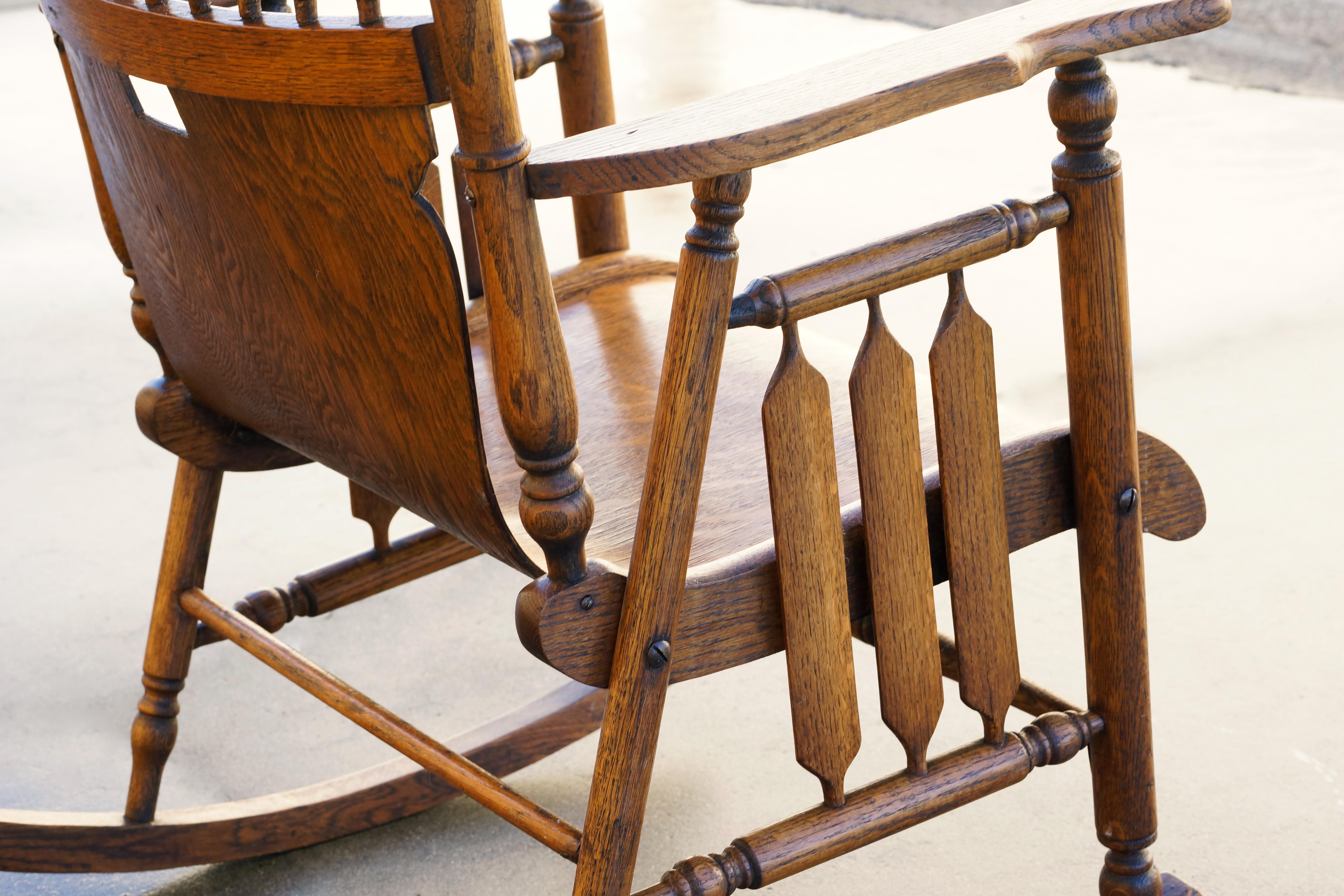 American Antique Craftsman Bentwood Rocking Chair