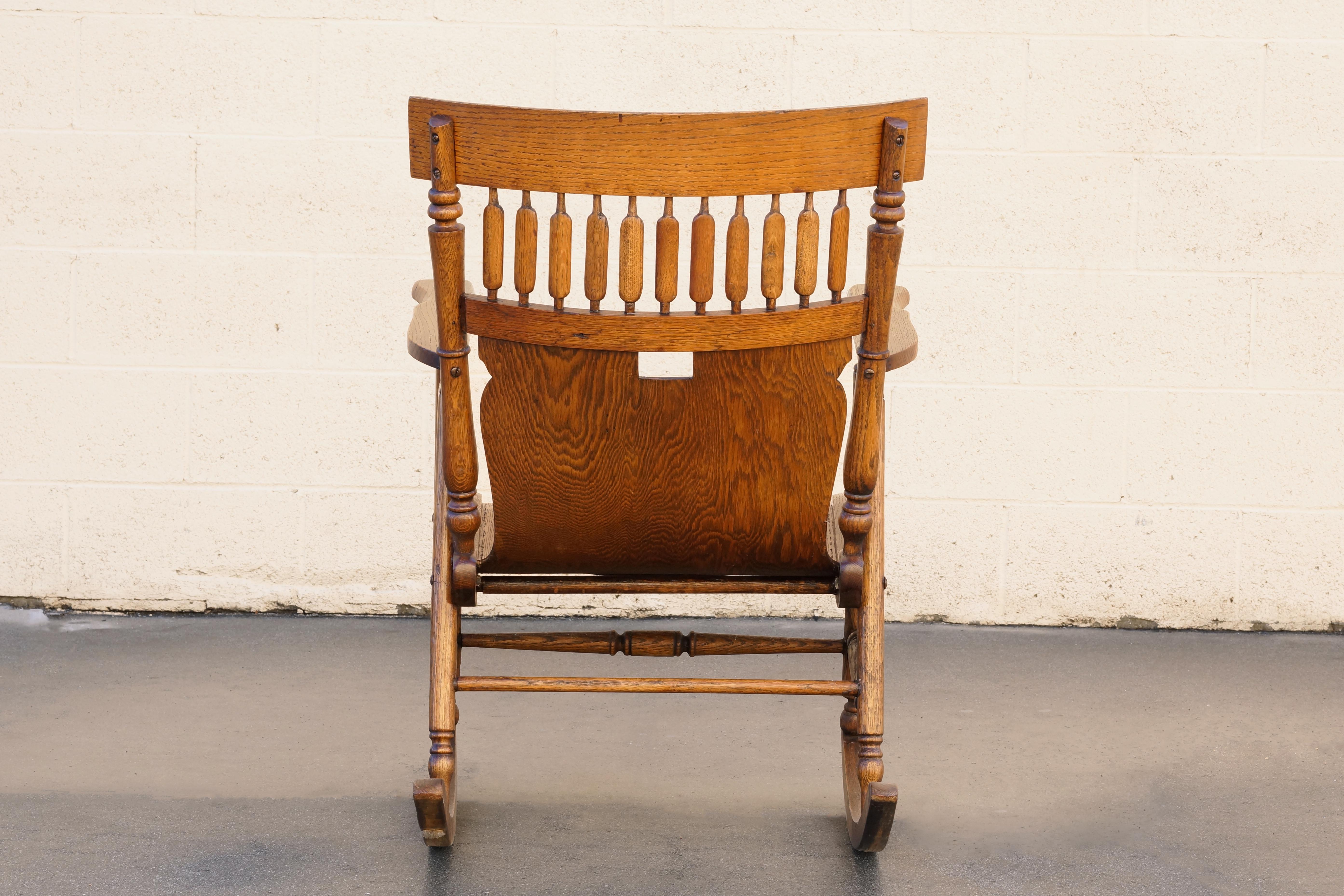 Early 20th Century Antique Craftsman Bentwood Rocking Chair