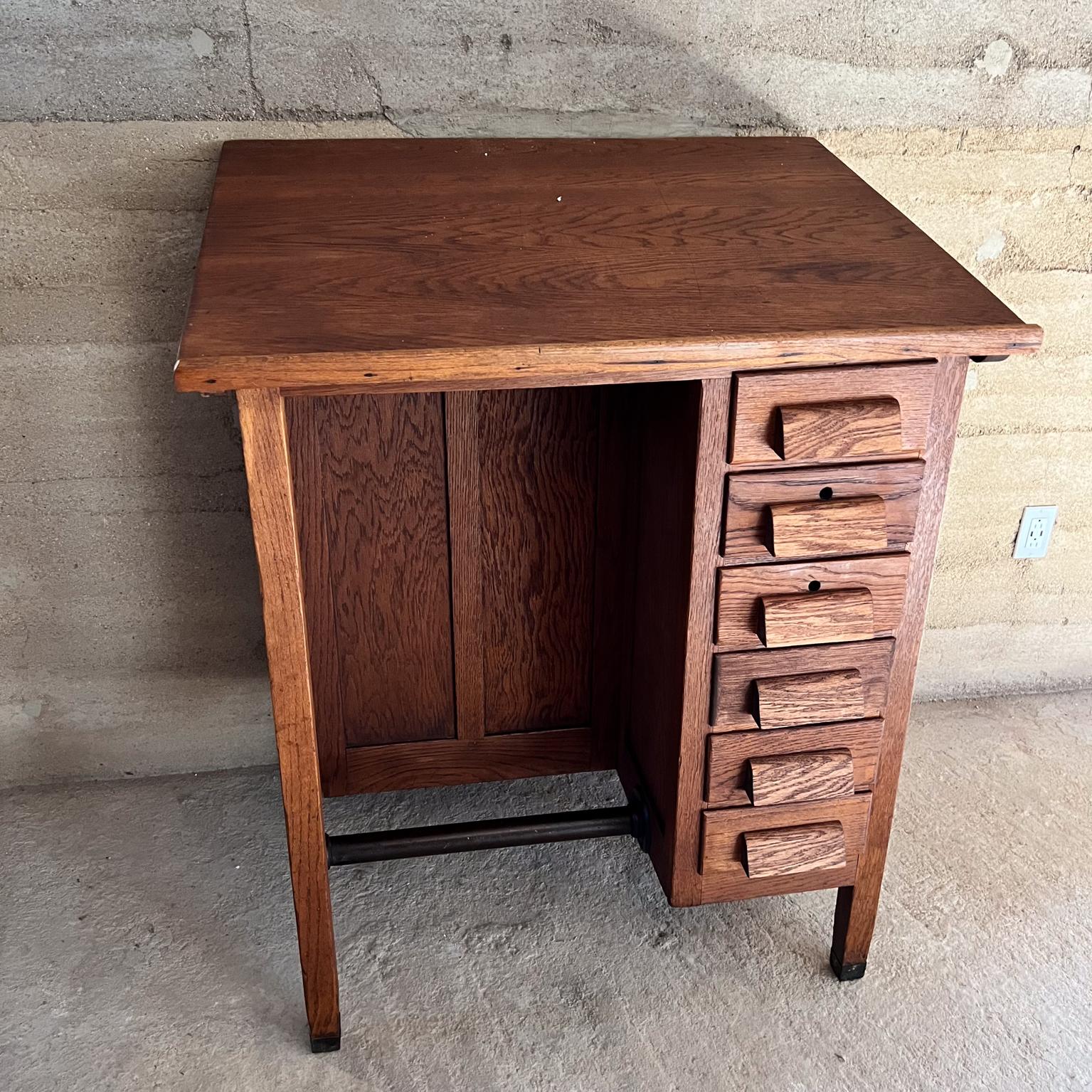 antique drafting table with drawers