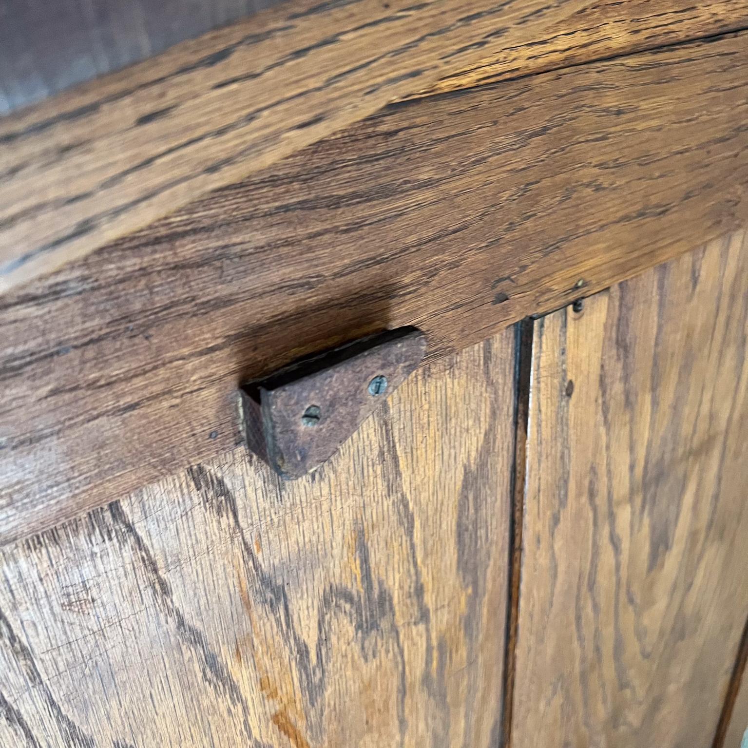 Antique Craftsman Solid Oak Industrial Drafting Table Desk In Good Condition In Chula Vista, CA