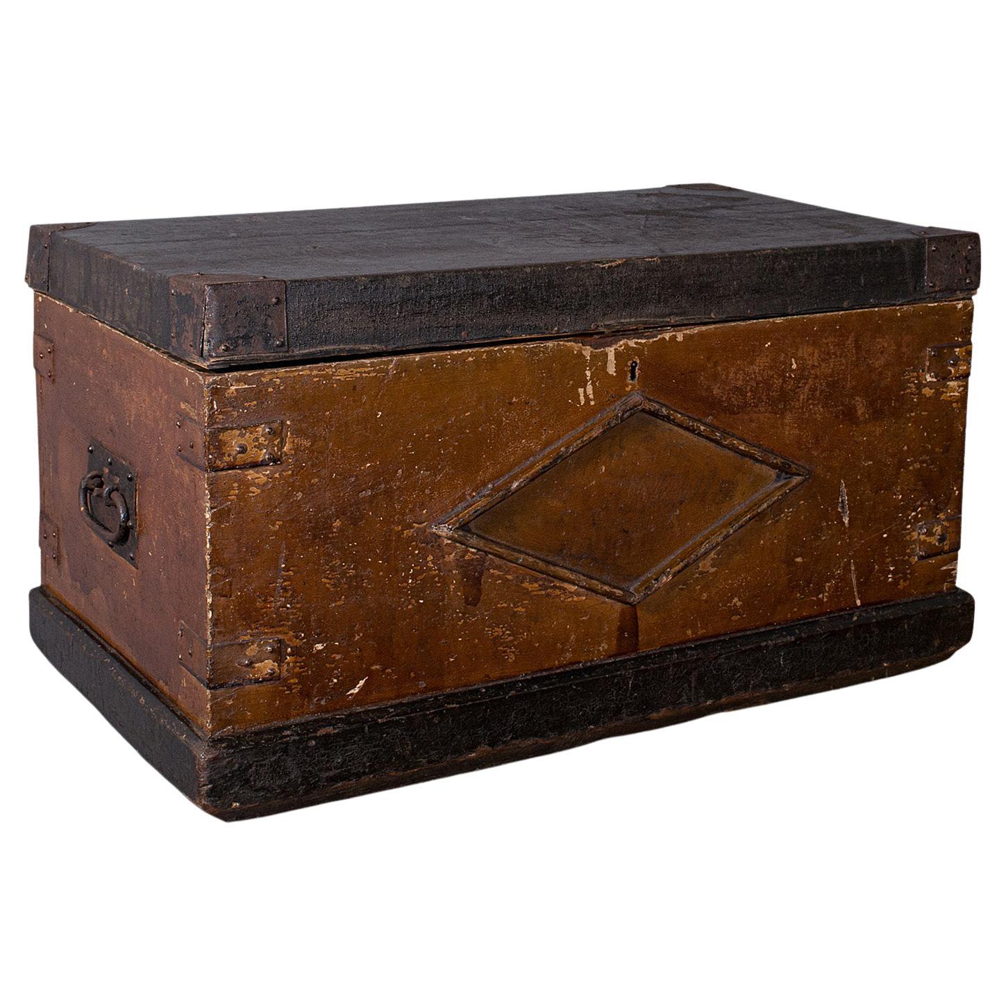 Antique Craftsman's Trunk, English, Carpentry, Maritime, Tool Chest, Victorian For Sale