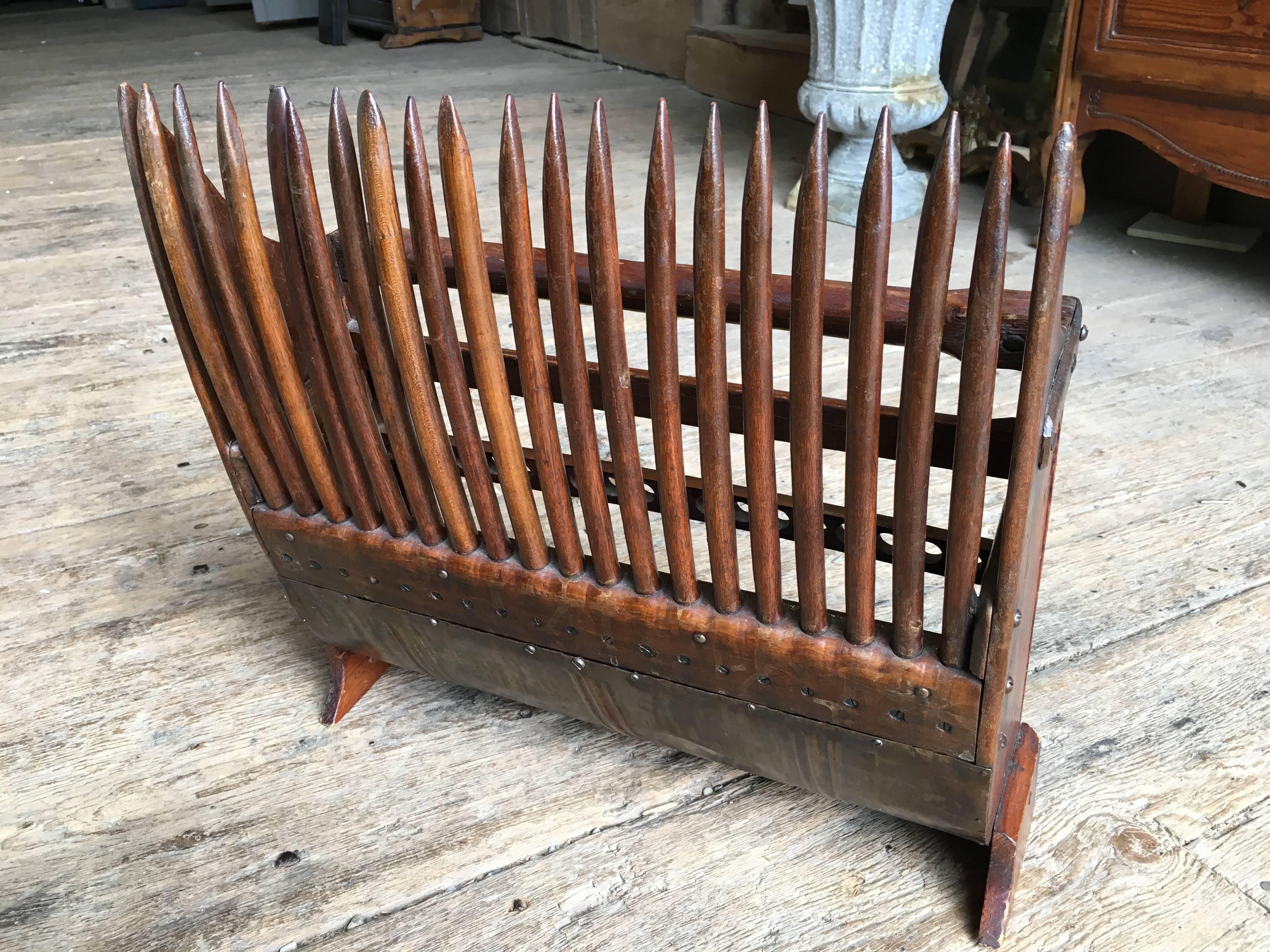 antique cranberry scoop