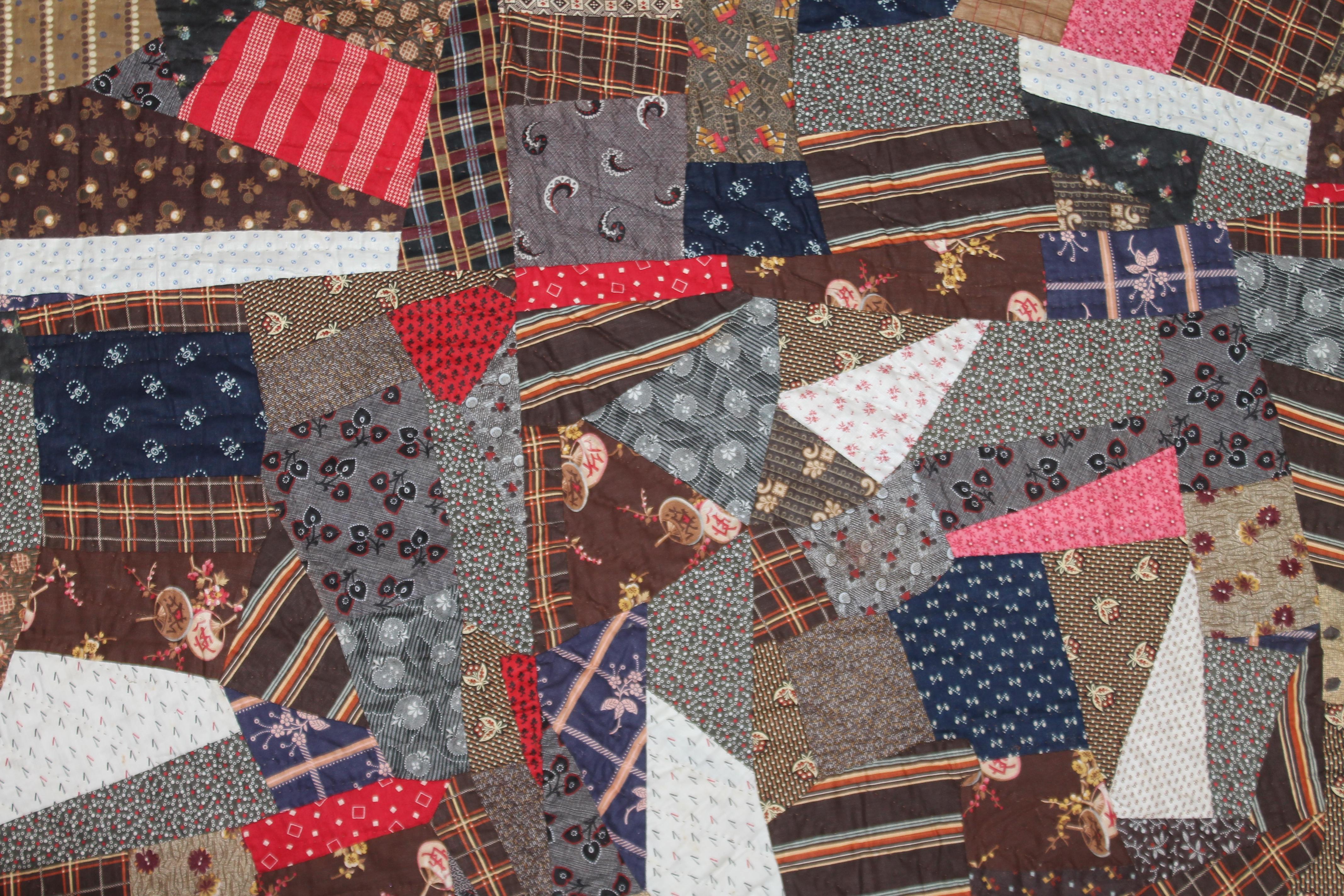 American Antique Crazy Quilt from Pennsylvania
