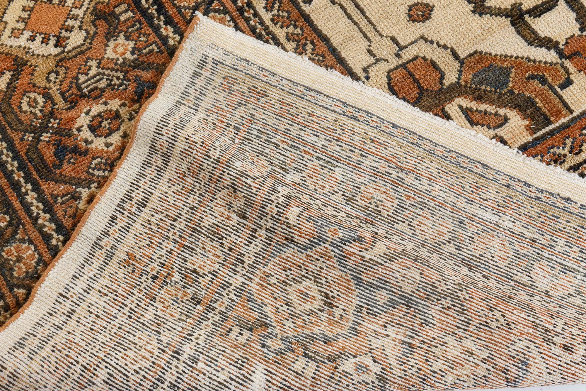 Antique Botanic Persian Sultanabad Wool Carpet For Sale 1