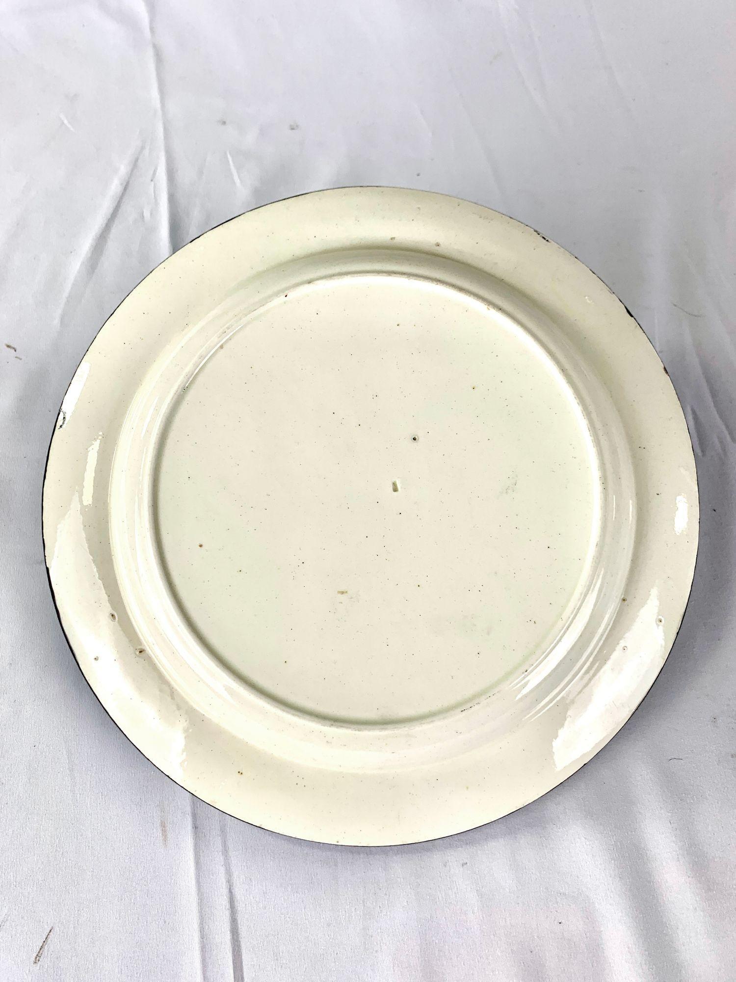 Antico piatto di crema con nave a vela, Inghilterra, circa 1805 in vendita 1
