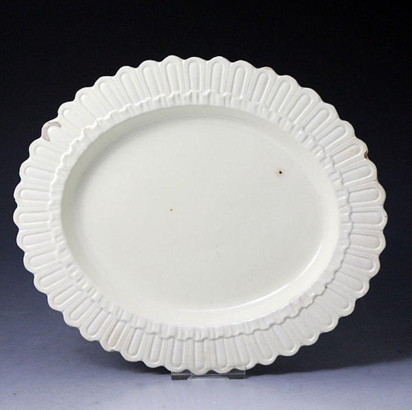 Antique Creamware Pottery Basket and Stand English Late 18th Century ...