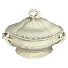 Antique English Creamware Tureen by Leeds Pottery, Made Circa 1780