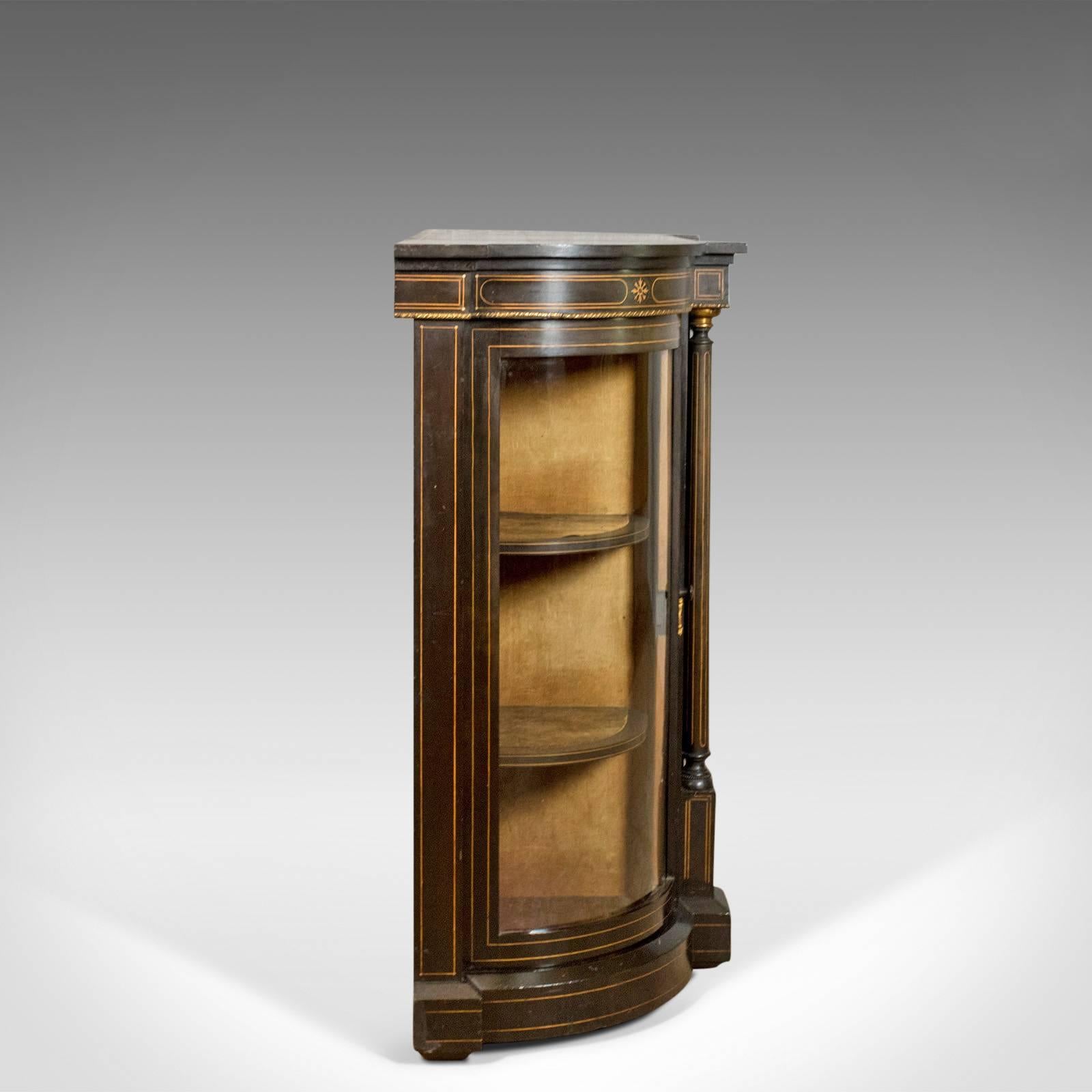 Antique Credenza, English Victorian Ebonized Cabinet, Classical Overtones In Good Condition In Hele, Devon, GB