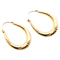Pendientes Criollos Antiguos Colgantes macizos Oro Amarillo 18K /2.45gr