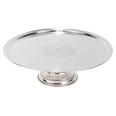 Antike Crested Crichton Bros. Hand gehämmert Sterling Silber Tazza oder Kuchen Stand