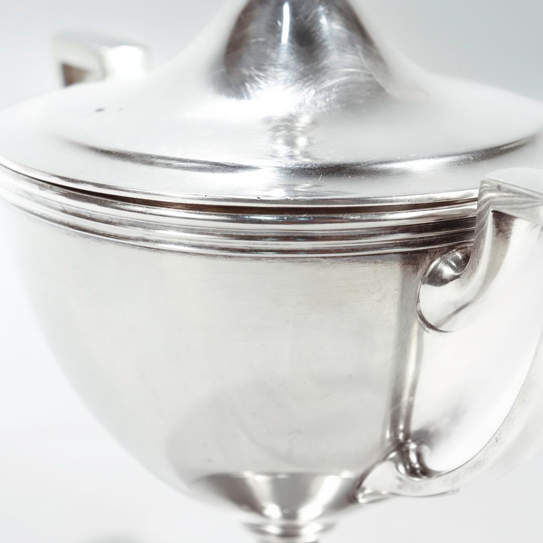 Service à thé ou à café antique Crested Tiffany & Co en argent sterling en vente 13