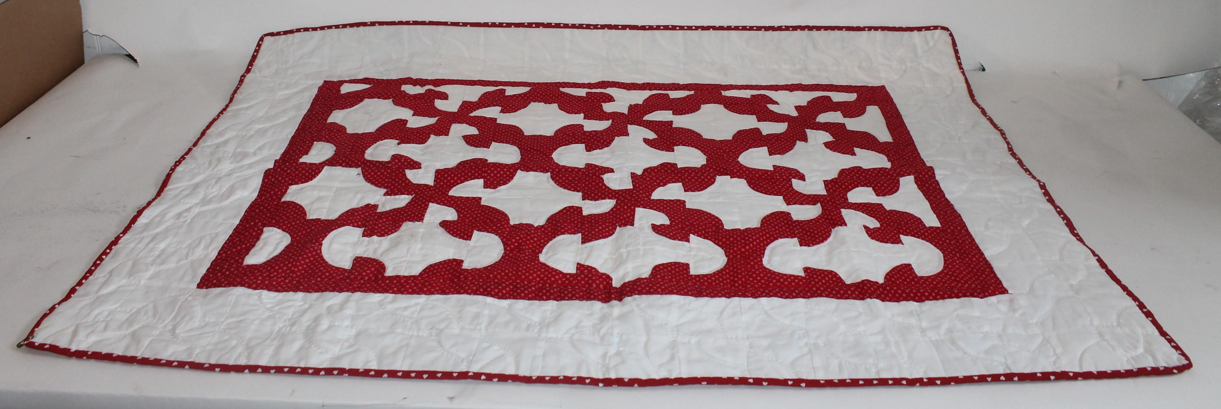 Antique handmade quilt from Lancaster, PA. Measures: 34