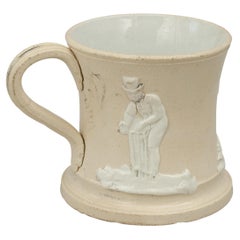 Antique Cricket Mug, Staffordshire.