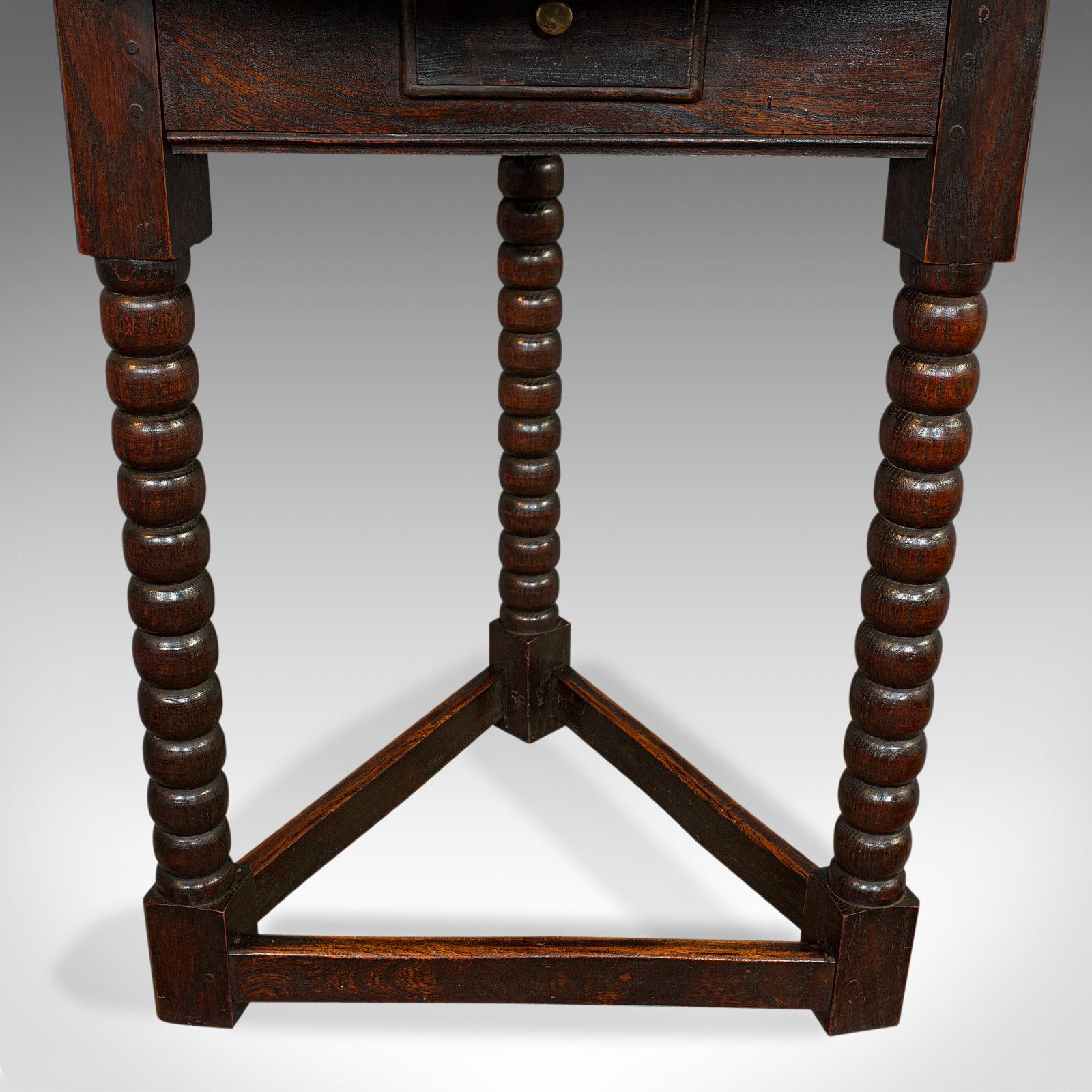 Antique Cricket Table, English, Elm, Lamp, Side, Victorian, circa 1890 7