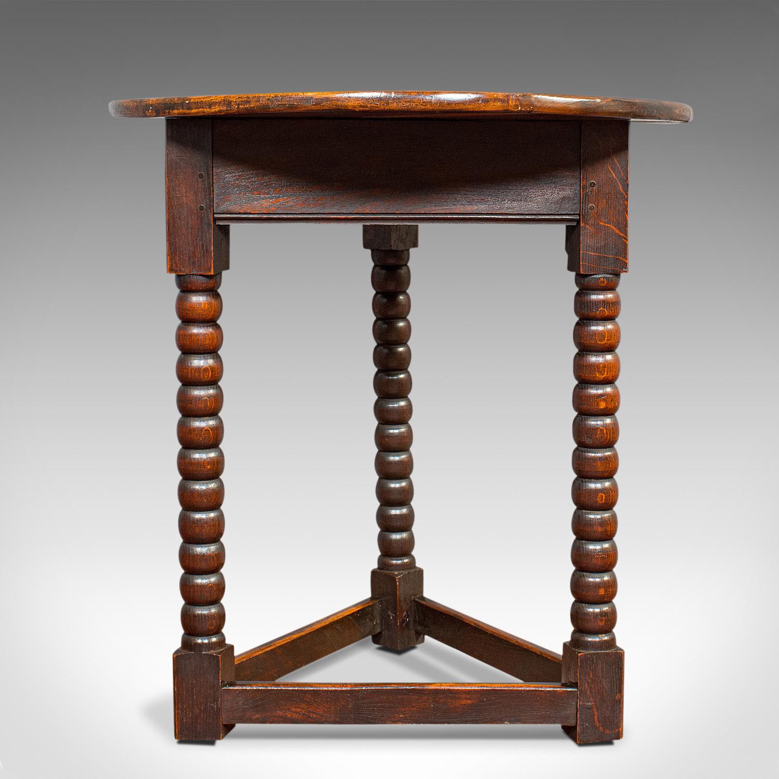 Antique Cricket Table, English, Elm, Lamp, Side, Victorian, circa 1890 In Good Condition In Hele, Devon, GB
