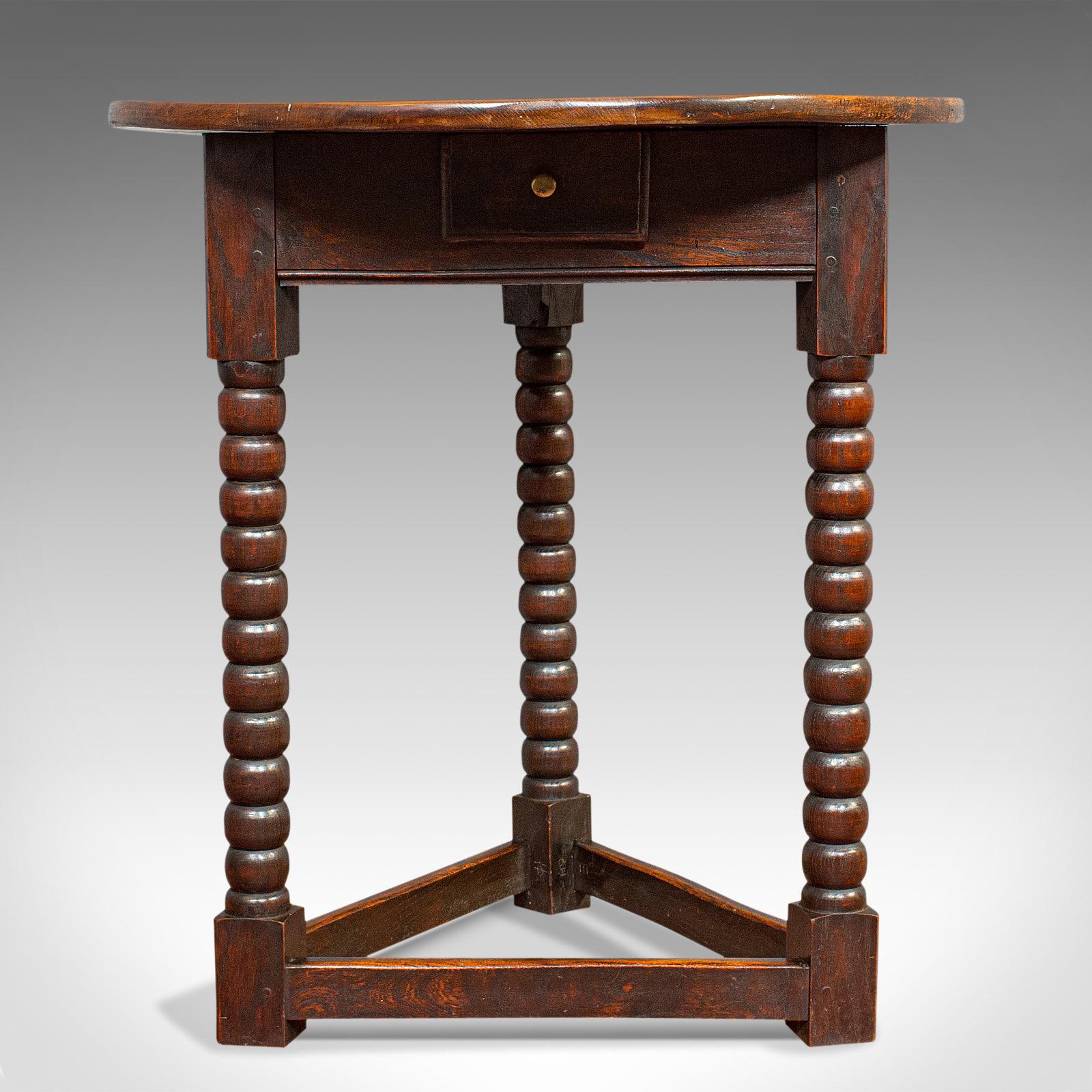 Antique Cricket Table, English, Elm, Lamp, Side, Victorian, circa 1890 1