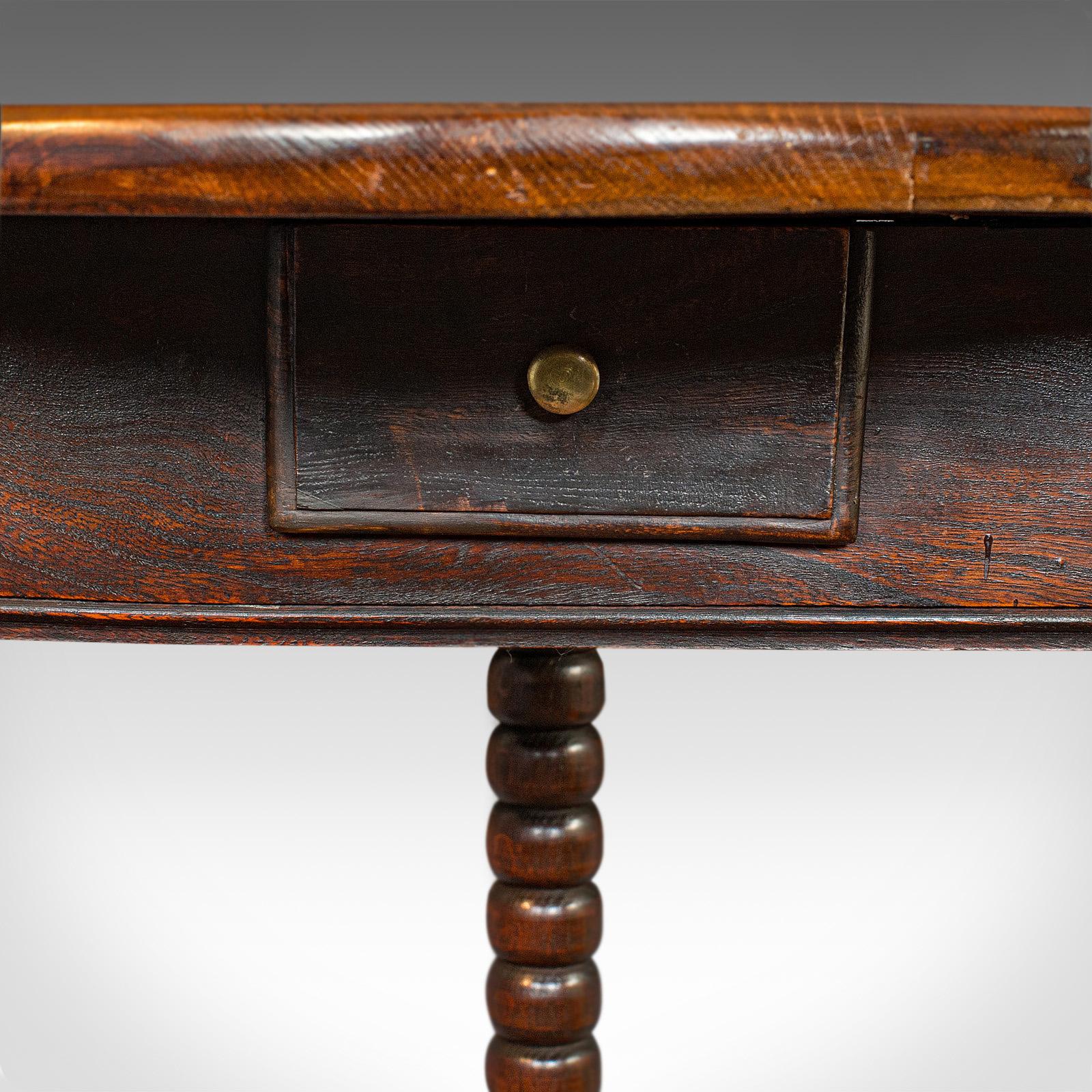 Antique Cricket Table, English, Elm, Lamp, Side, Victorian, circa 1890 5