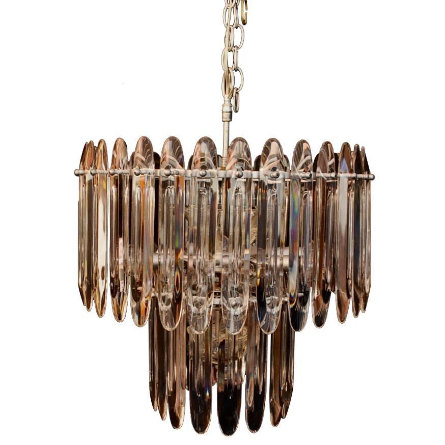 Antique cristal light by sciolari For Sale