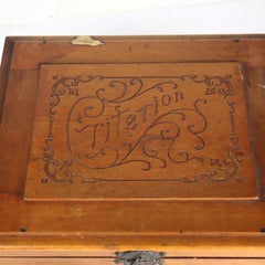 Antique Criterion Chip Carved Walnut Music Box C1890