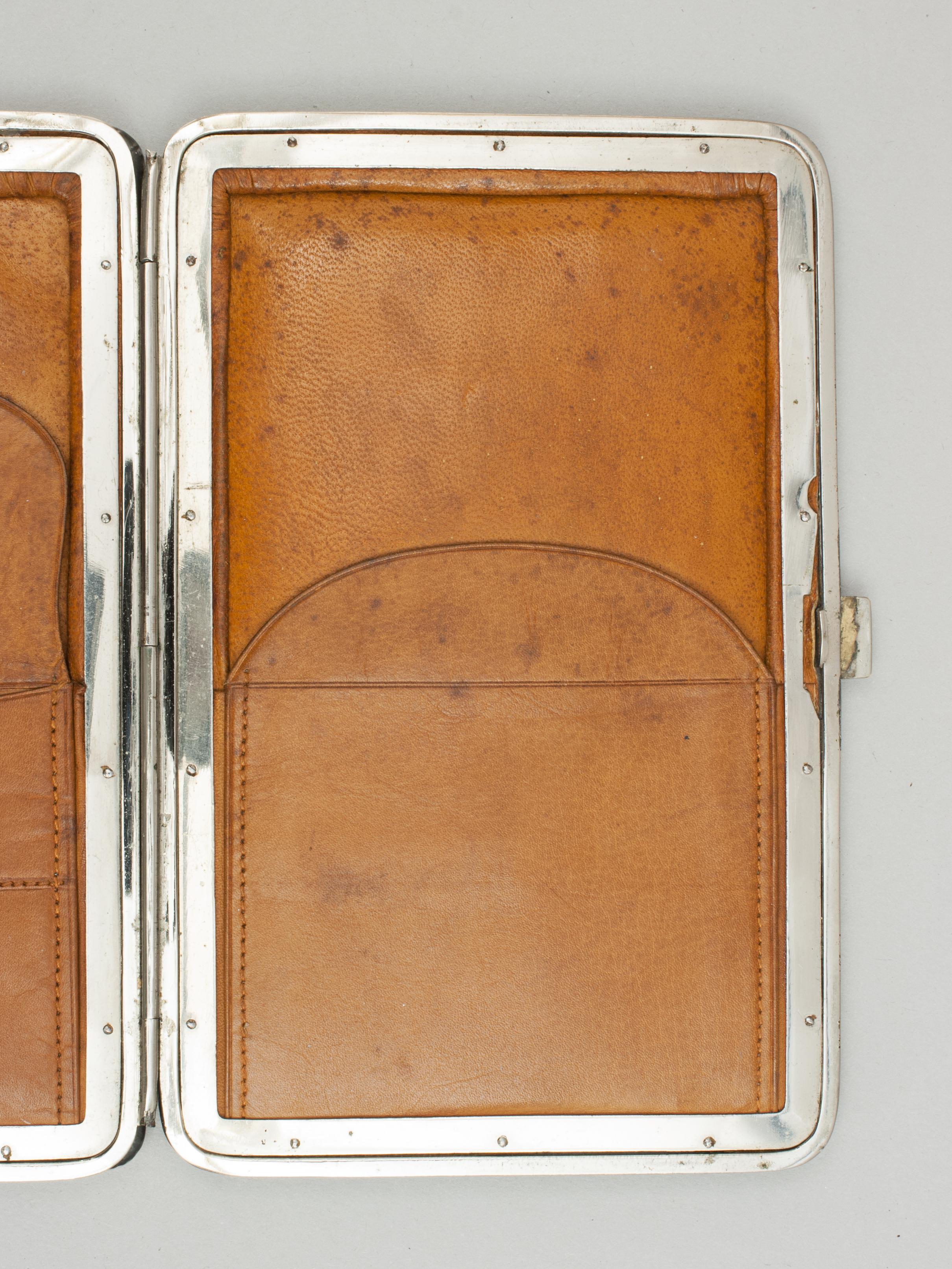 Early 20th Century Antique Crocodile Skin and Silver Purse Wallet