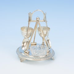 Antique Croquet Egg Cups On Stand