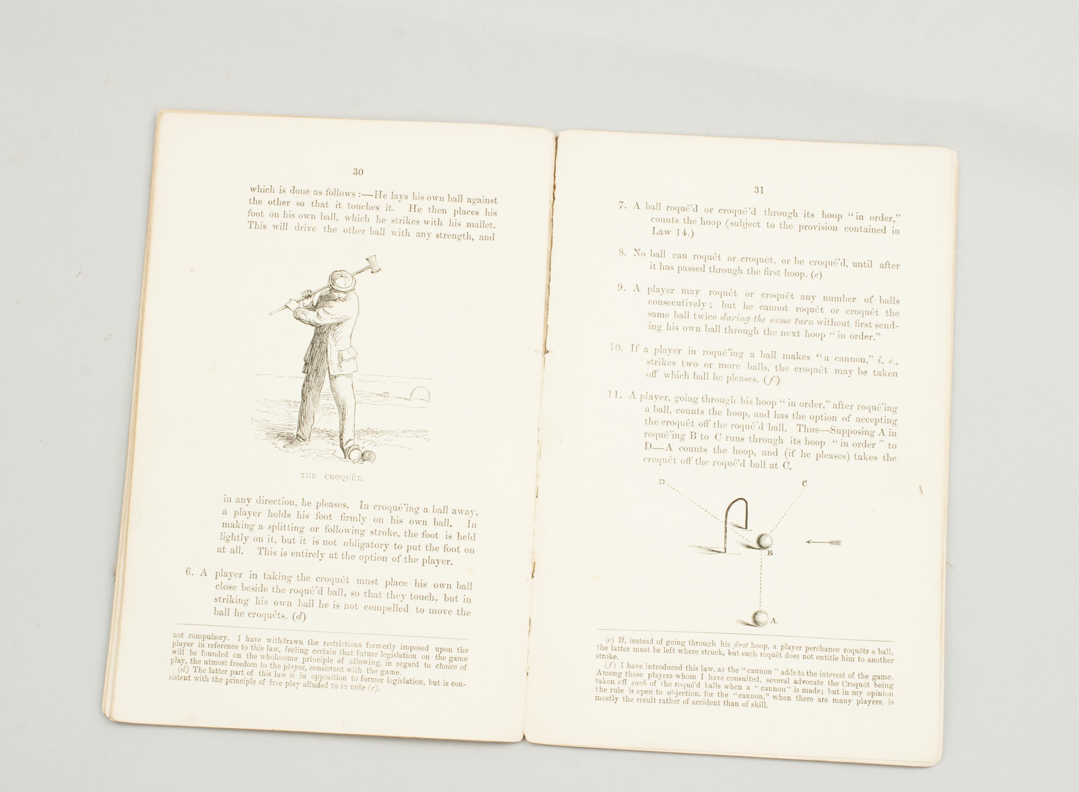 Antique Croquet Rules Book, Croquet by Jacques For Sale 6