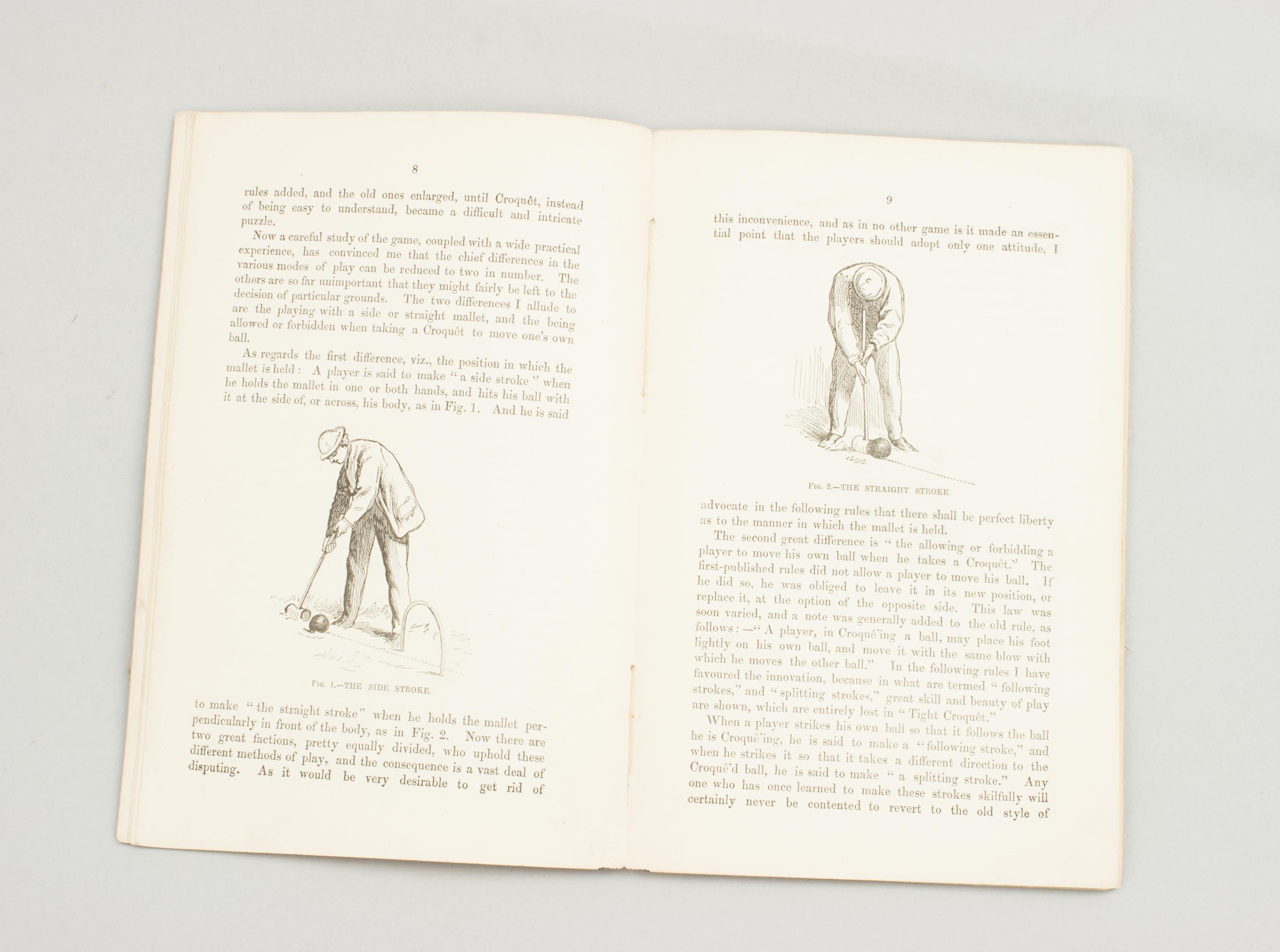 Milieu du XIXe siècle Livre « Croquet Rules » (règles du croquet), par Jacques en vente