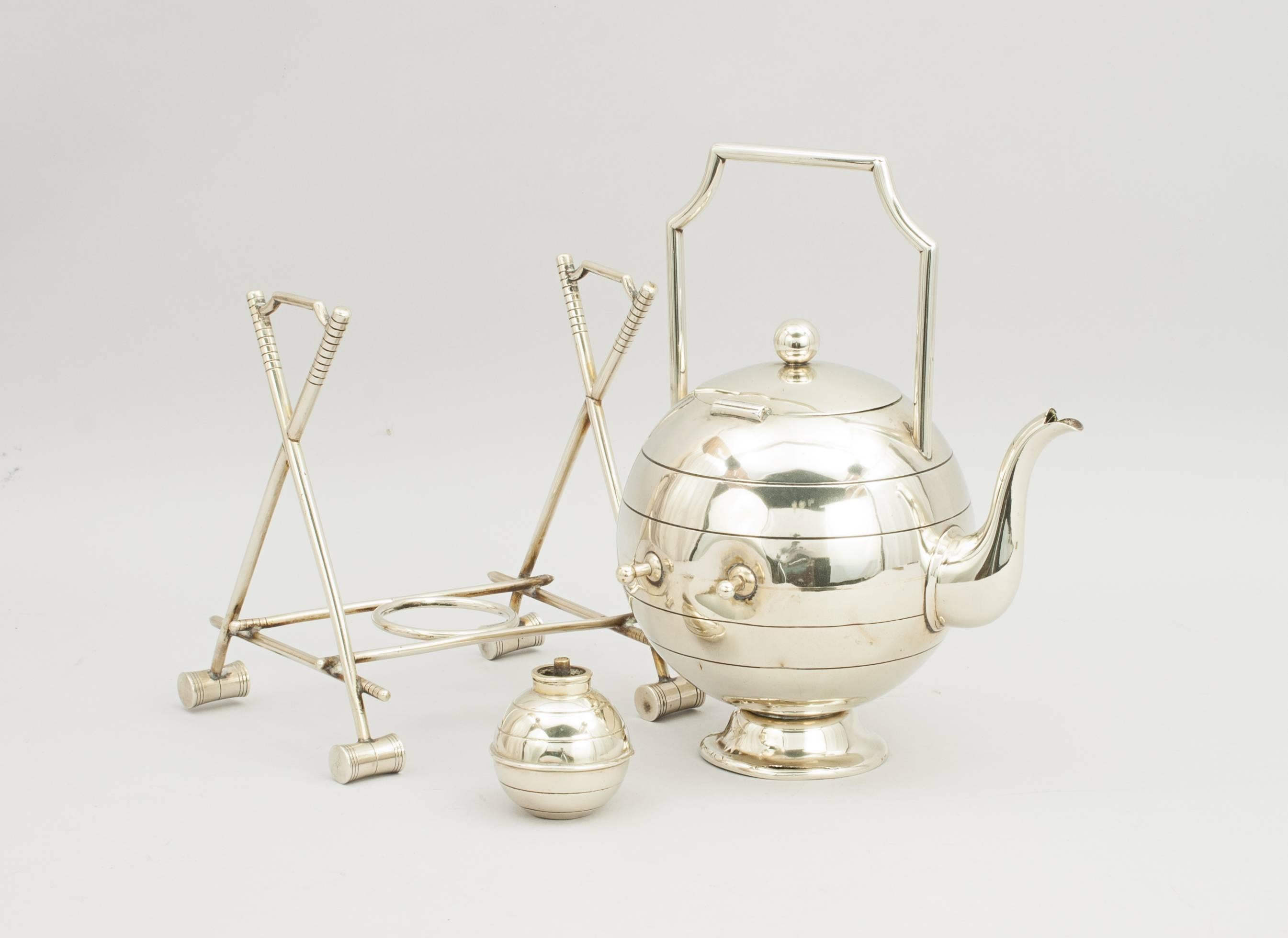 Late 19th Century Antique Croquet Teapot