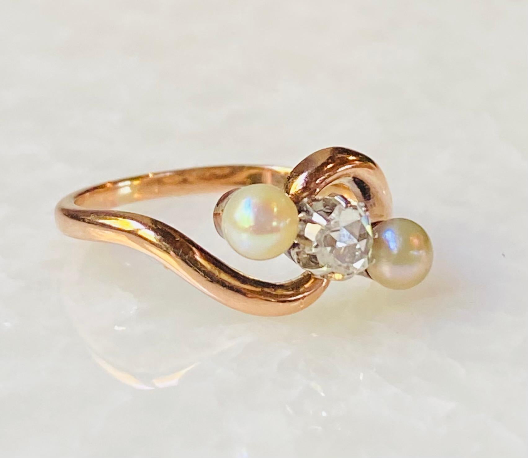 ring with two pearls