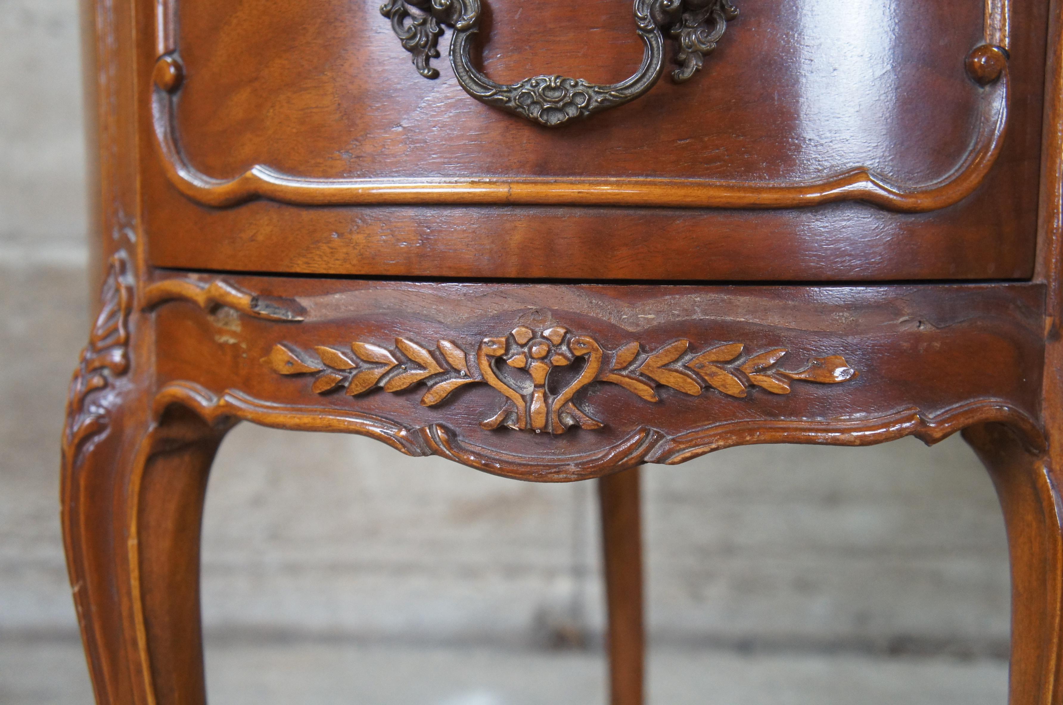 Antique Crotch Walnut French Provincial Louis XV Kidney Writing Vanity Desk 2